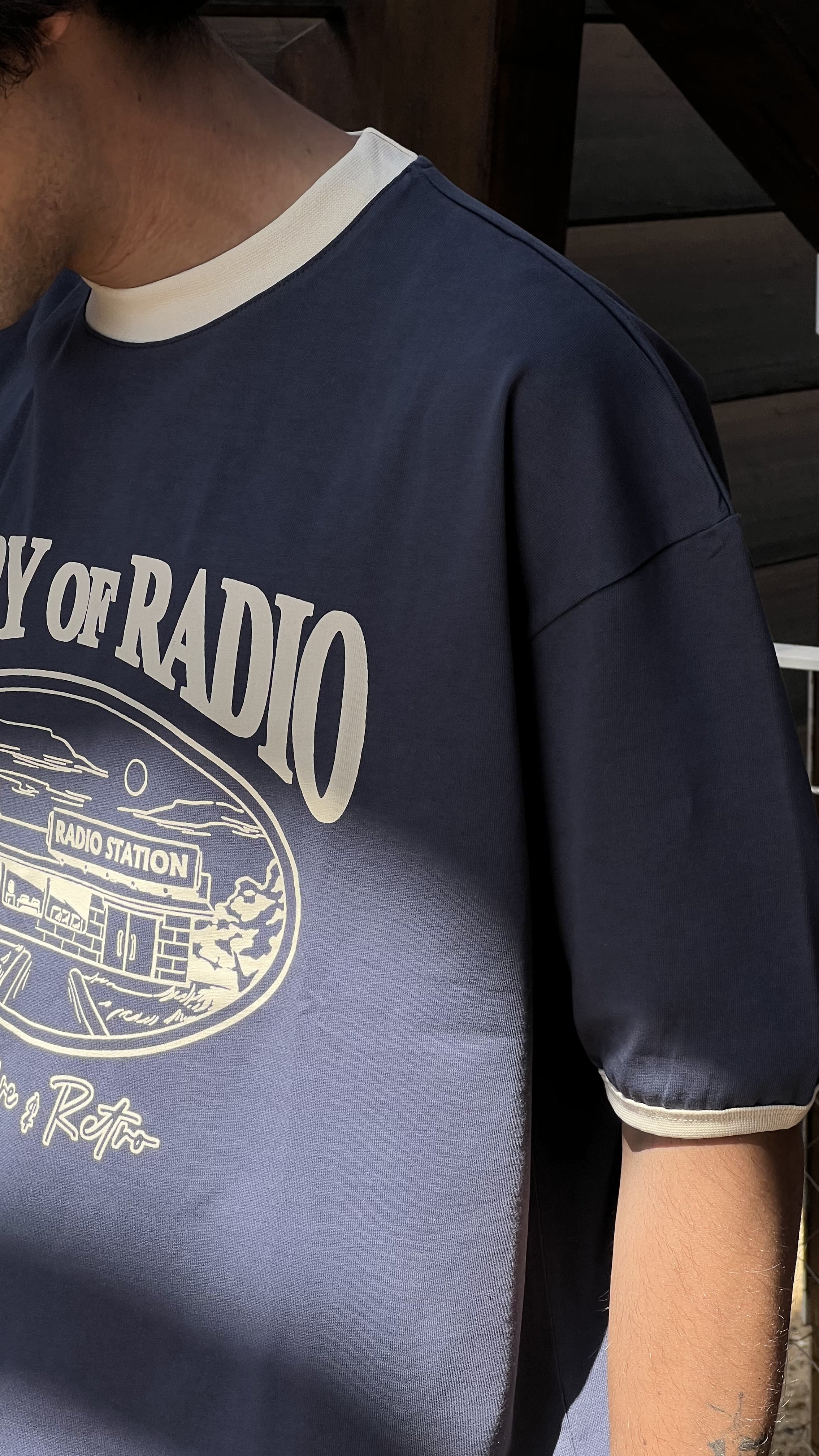 Story Of Radio Füme Oversize Tişört 