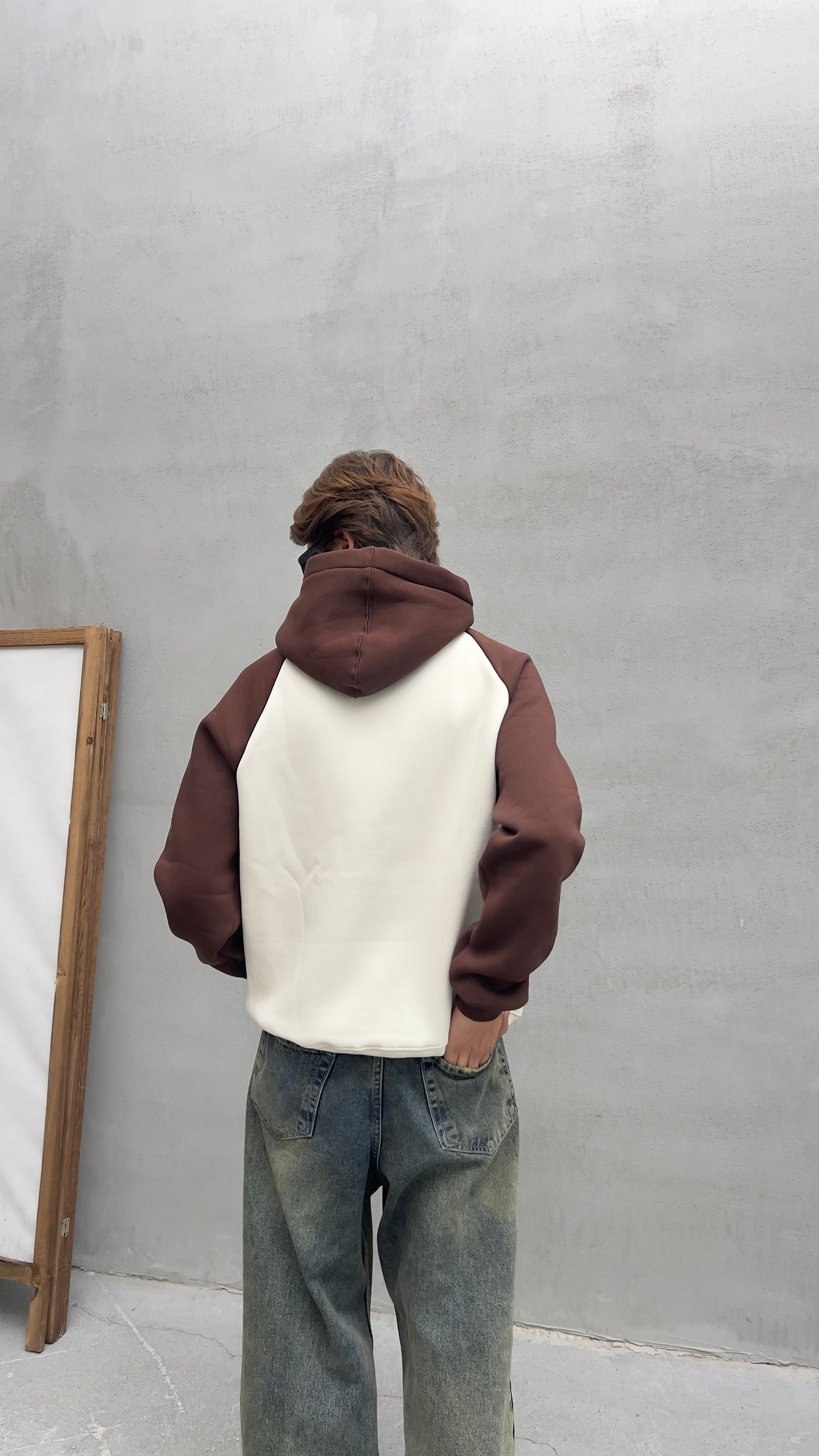 Brown Story Of Radio Oversize Hoodie 