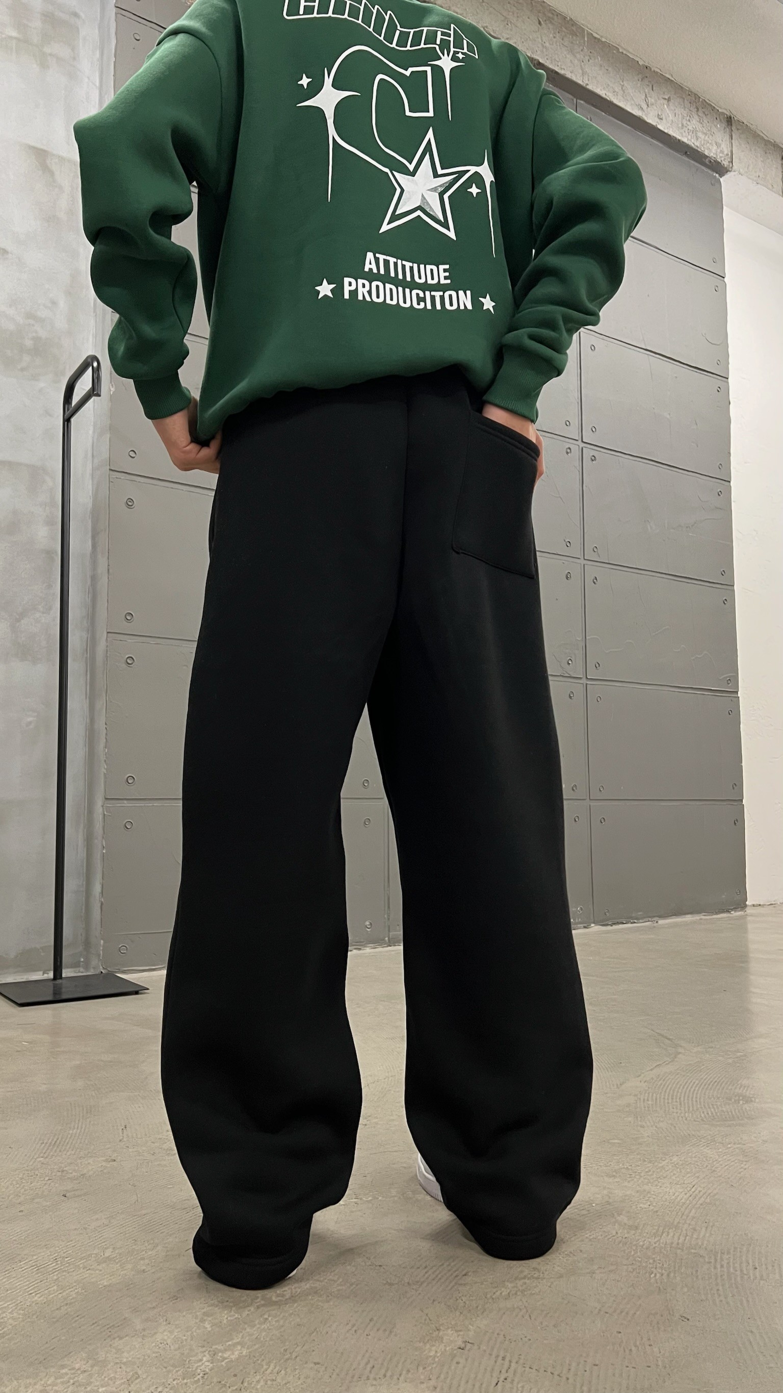 D Logo Nakış İşlemeli Paçası Ayarlanabilir Baggy Sweat Pant