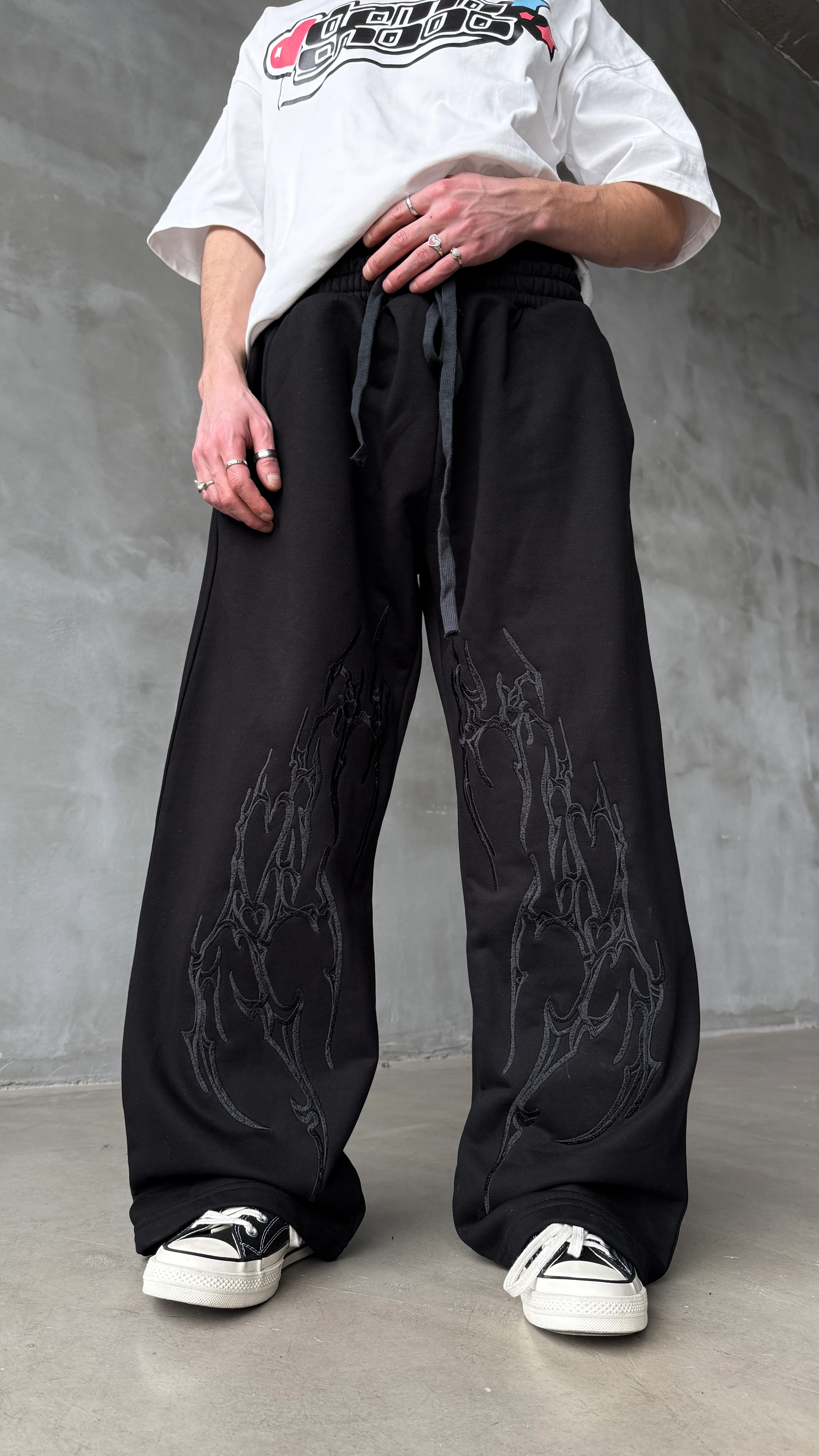 Lightning Nakış Detey Premium Baggy Sweatpant 