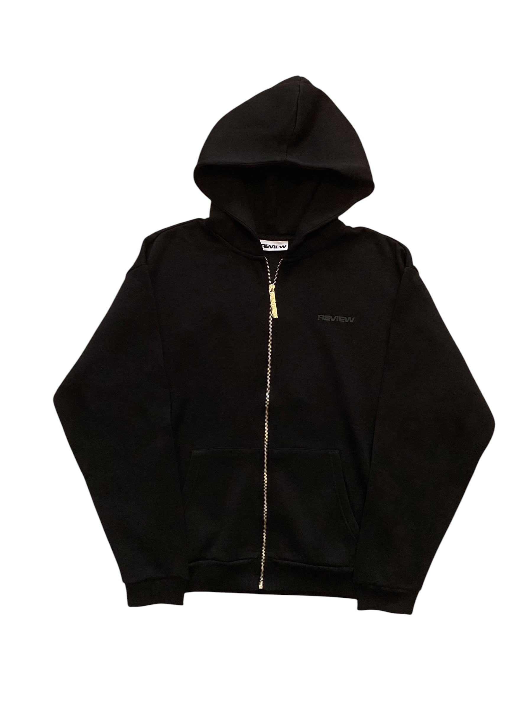 RW Black Basic Oversize Zipper Hoodie