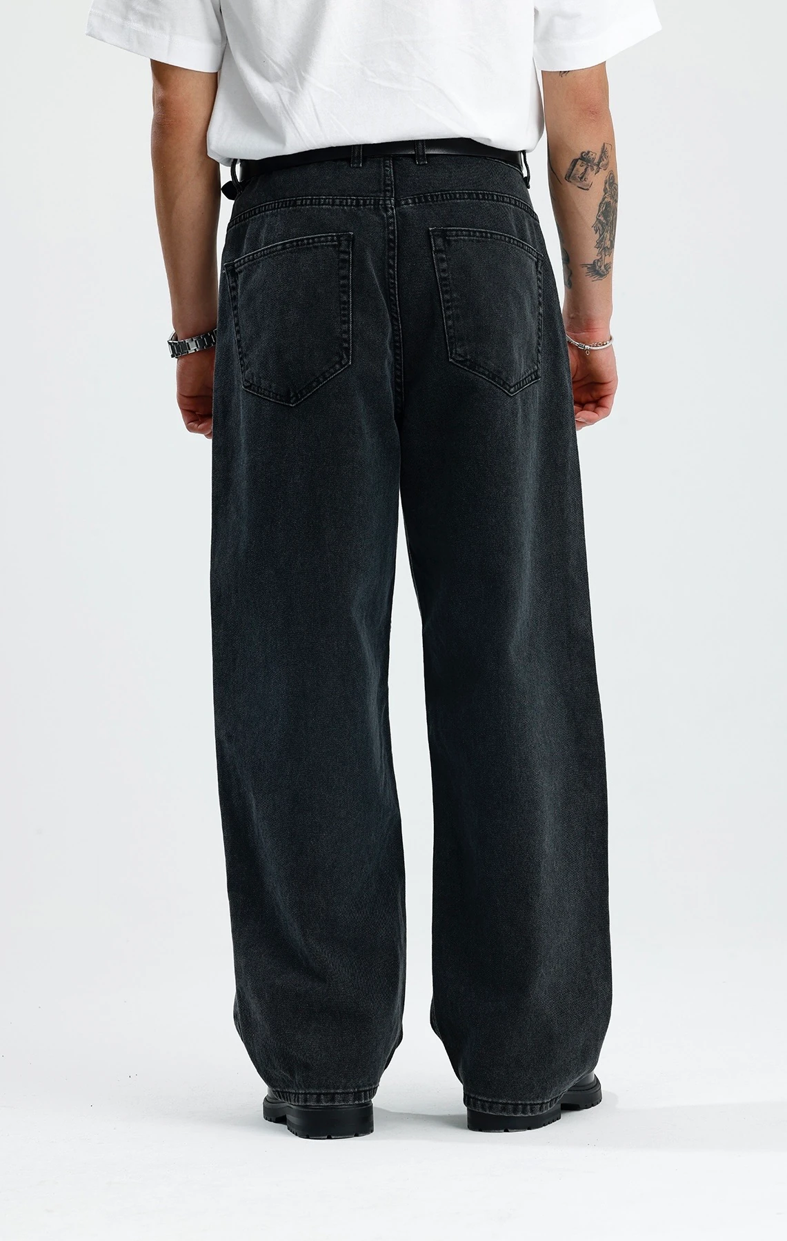 Antrasit Yıkamalı Premium Baggy Jean 