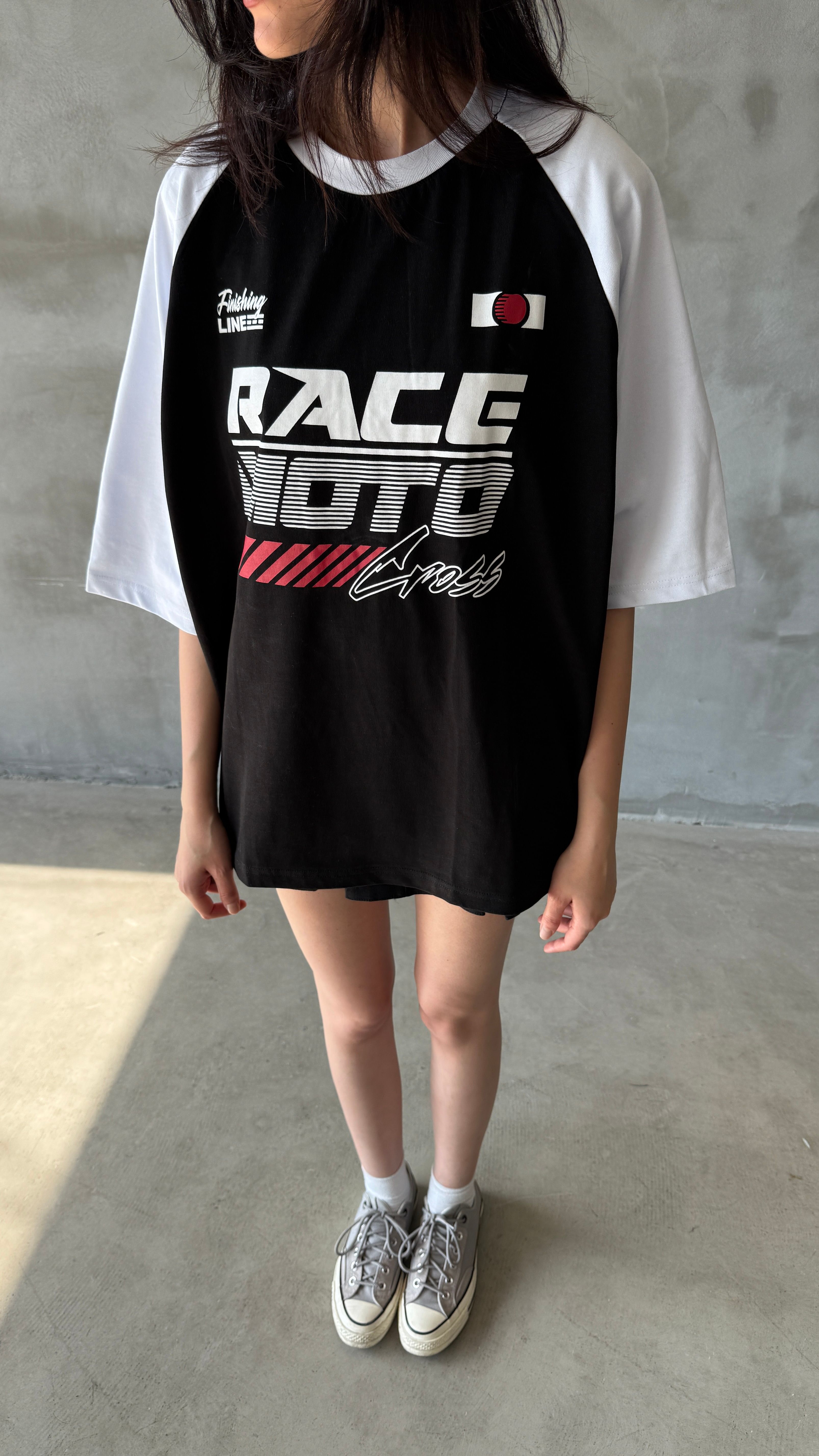 Moto Race Oversize Tişört 