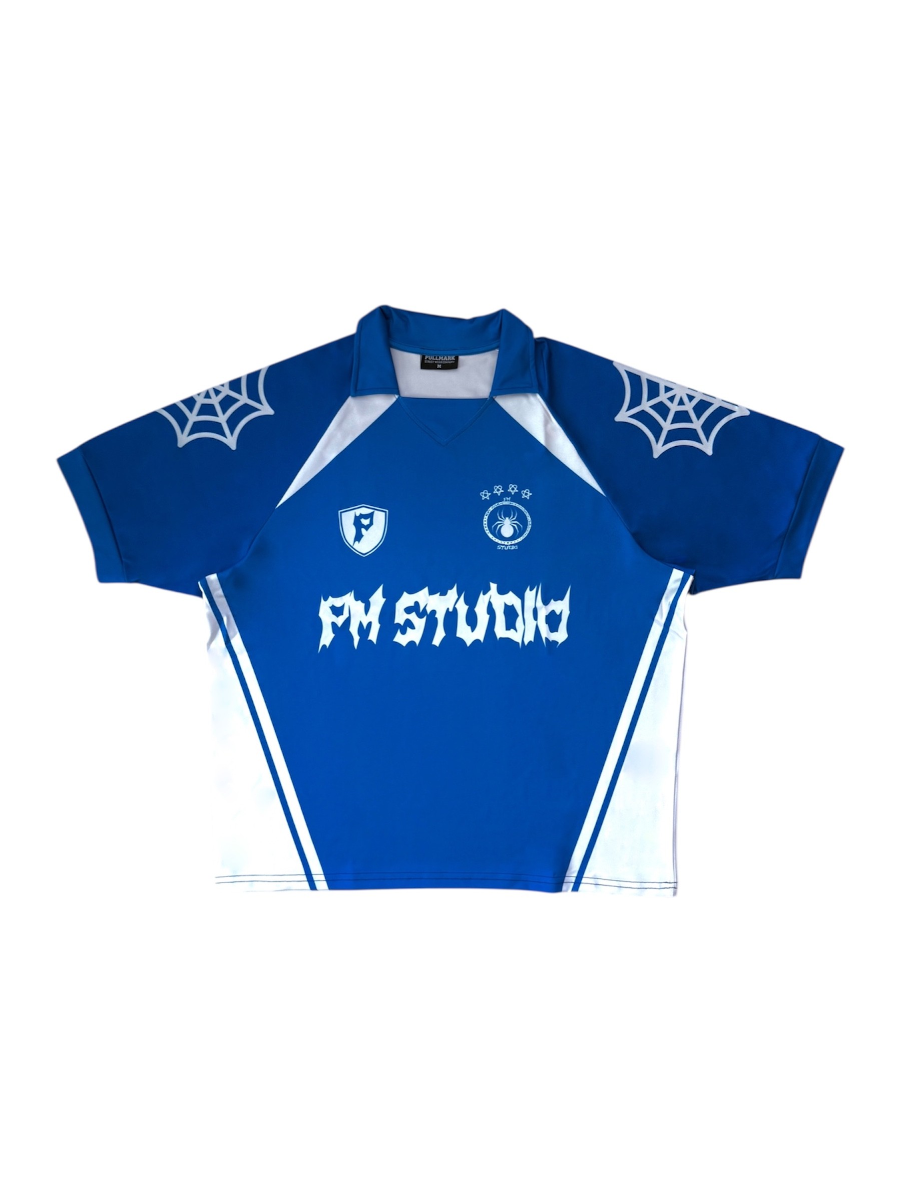 Pm Studio Blue Oversize Polo Yaka Forma 