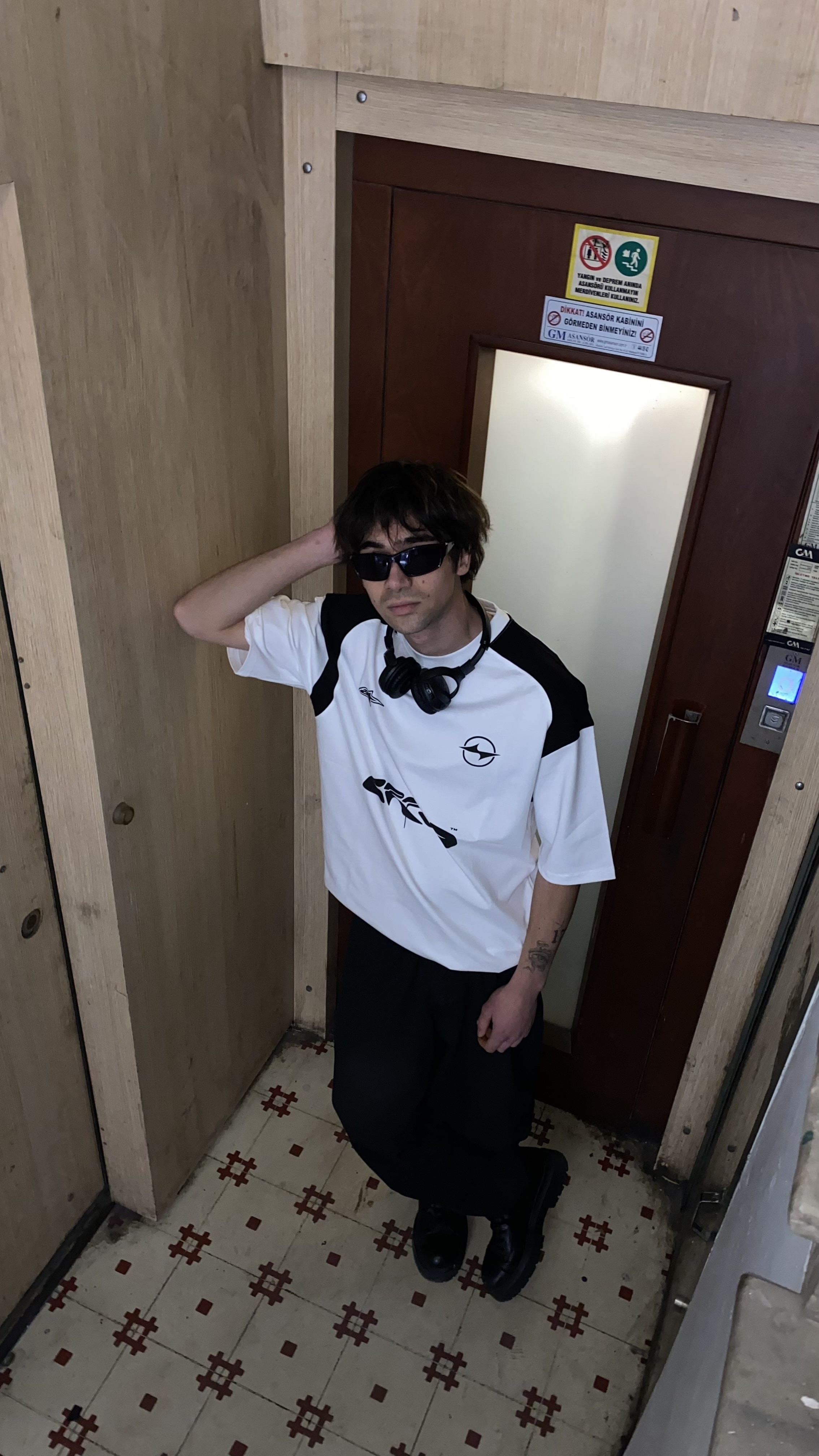White Jersey Oversize Tişört 