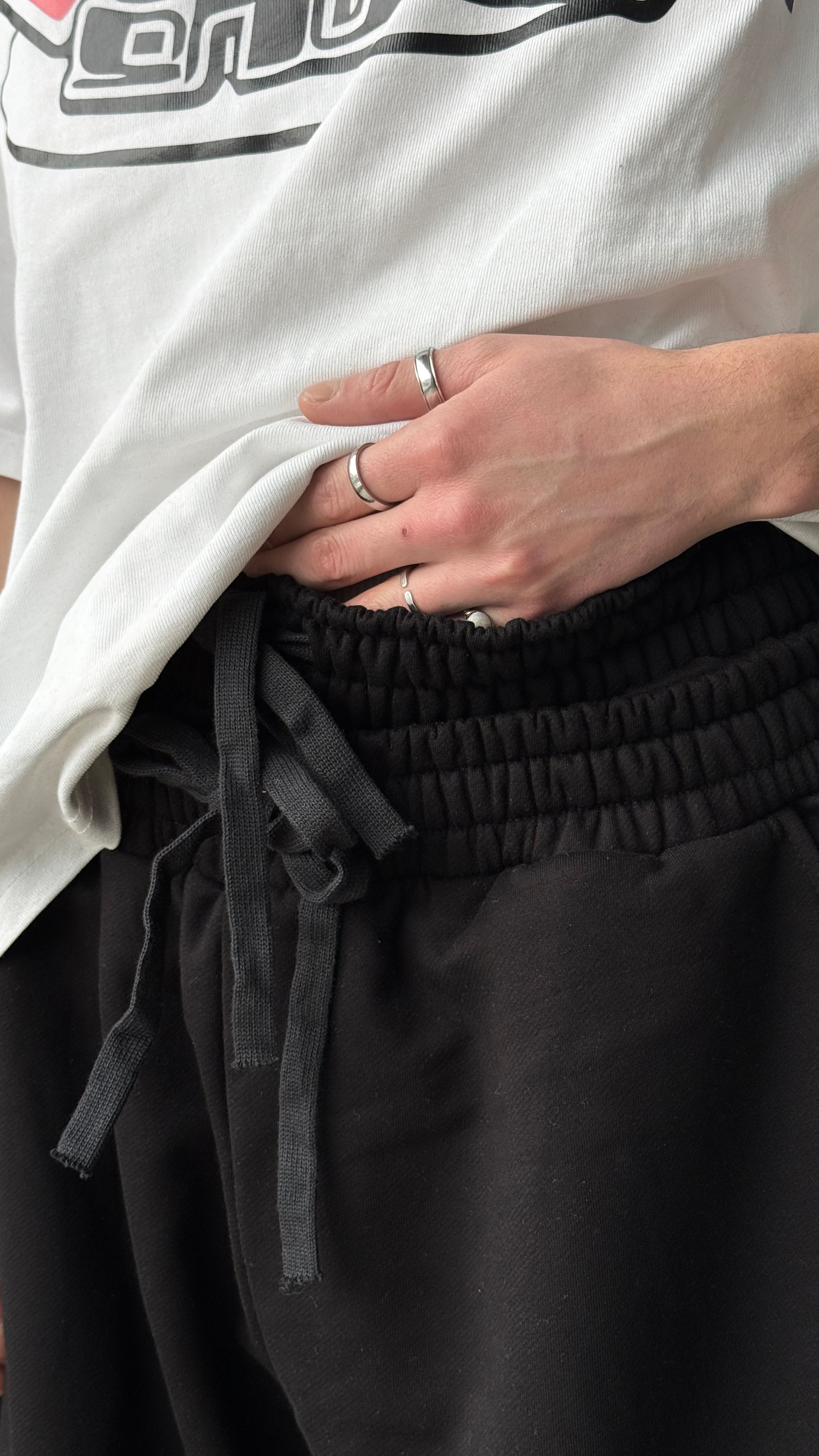 Symbolistic Nakış Detay Double Waist Baggy Sweatpant