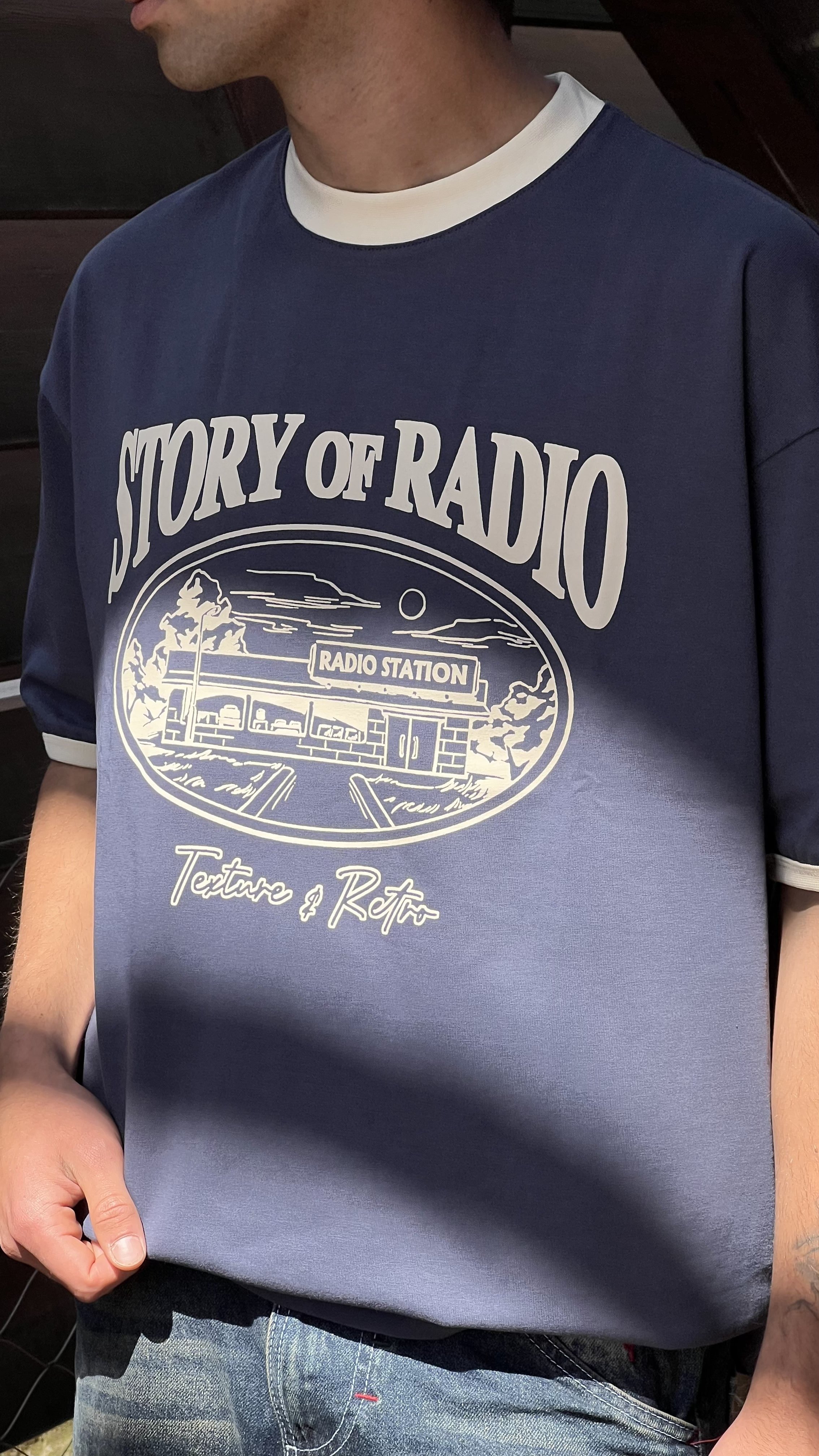 Story Of Radio Füme Oversize Tişört 