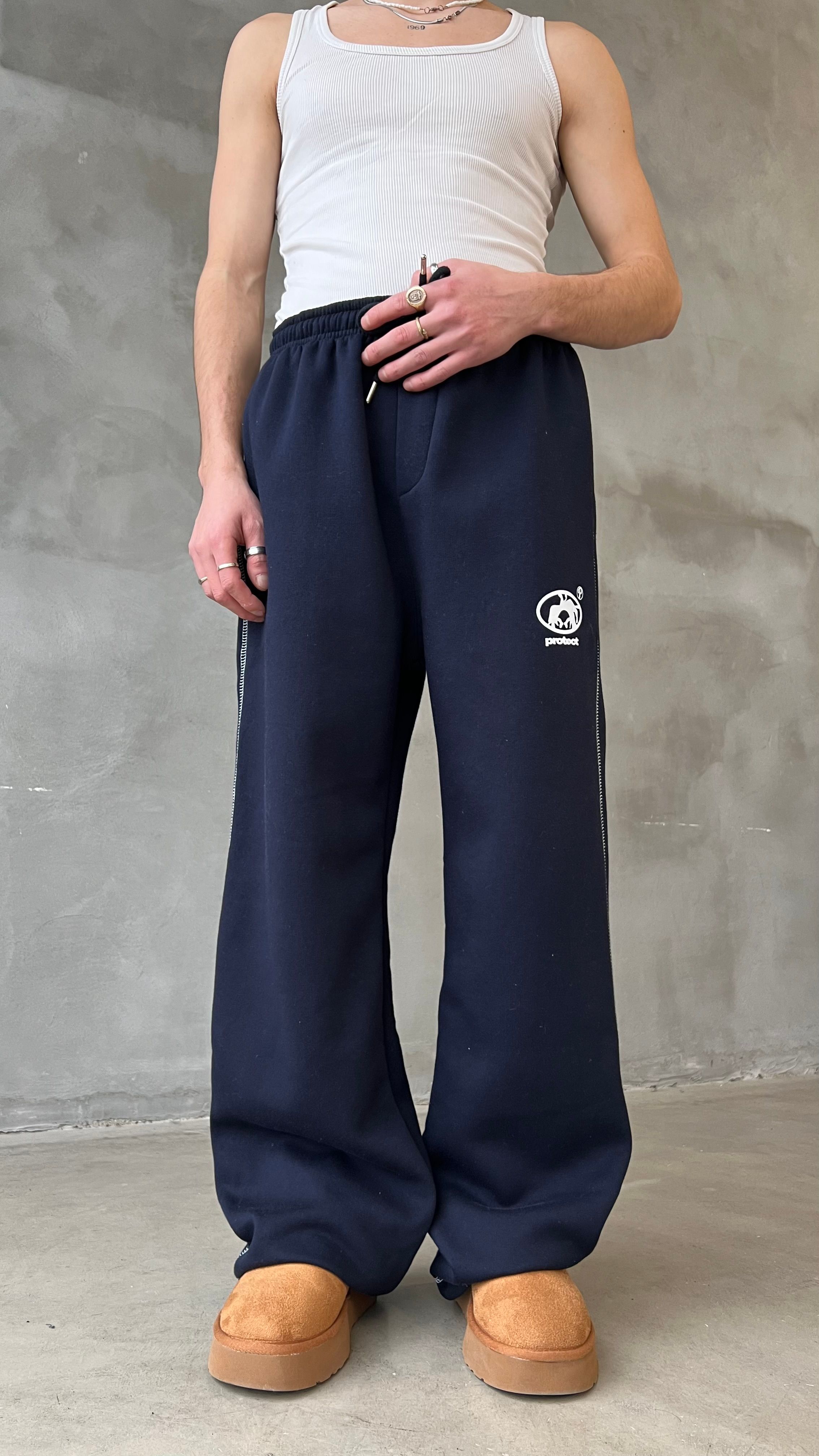 İndigo Karyoka Detay Paçası Ayarlanabilir Baggy Sweat Pant