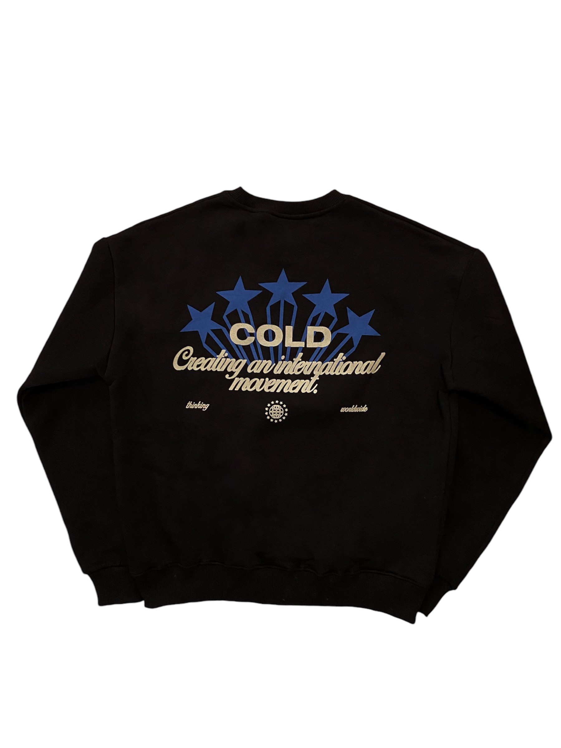 Cold Stars Siyah Oversize Sweatshirt 