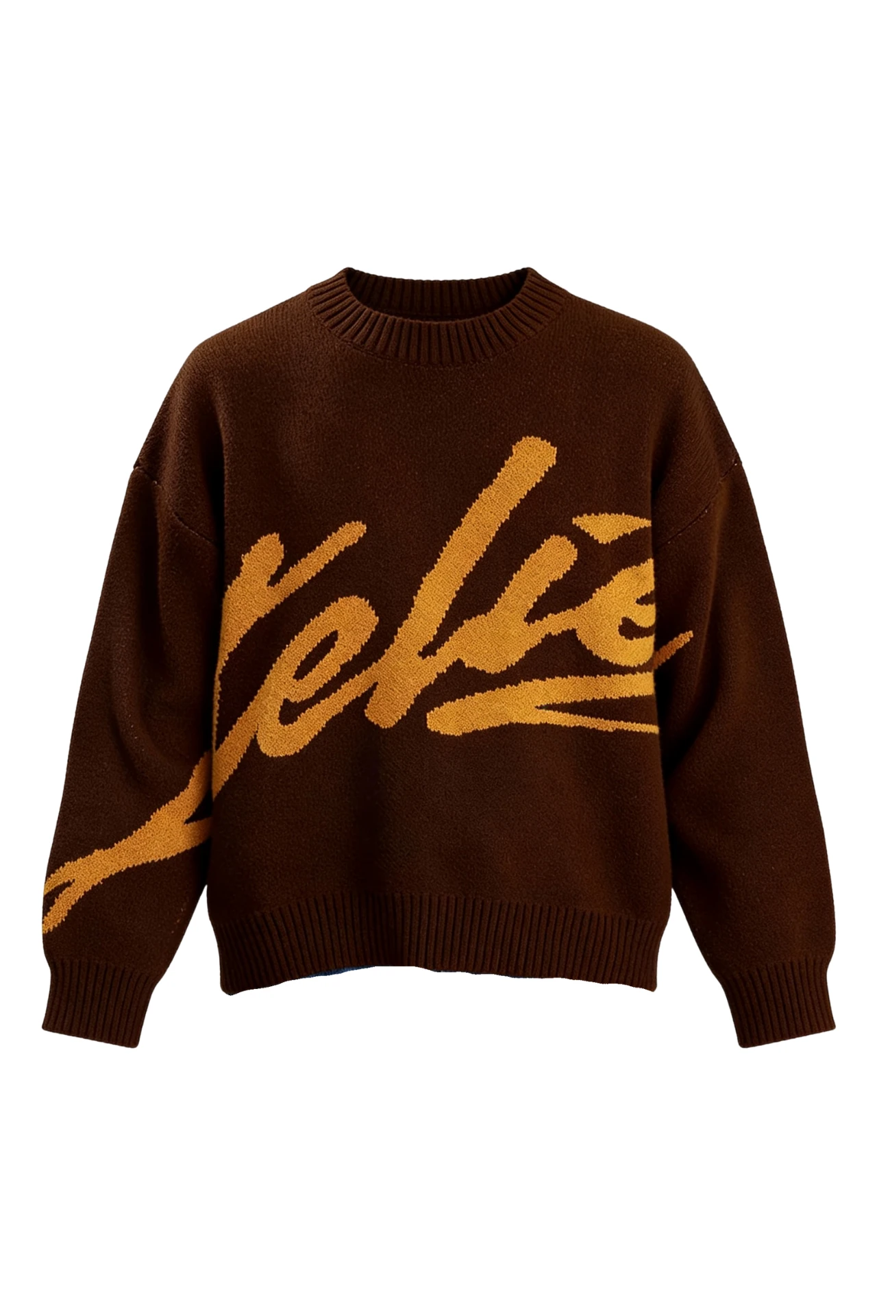 Kahve Steliez Boxy Fit Oversize Premium Triko Kazak