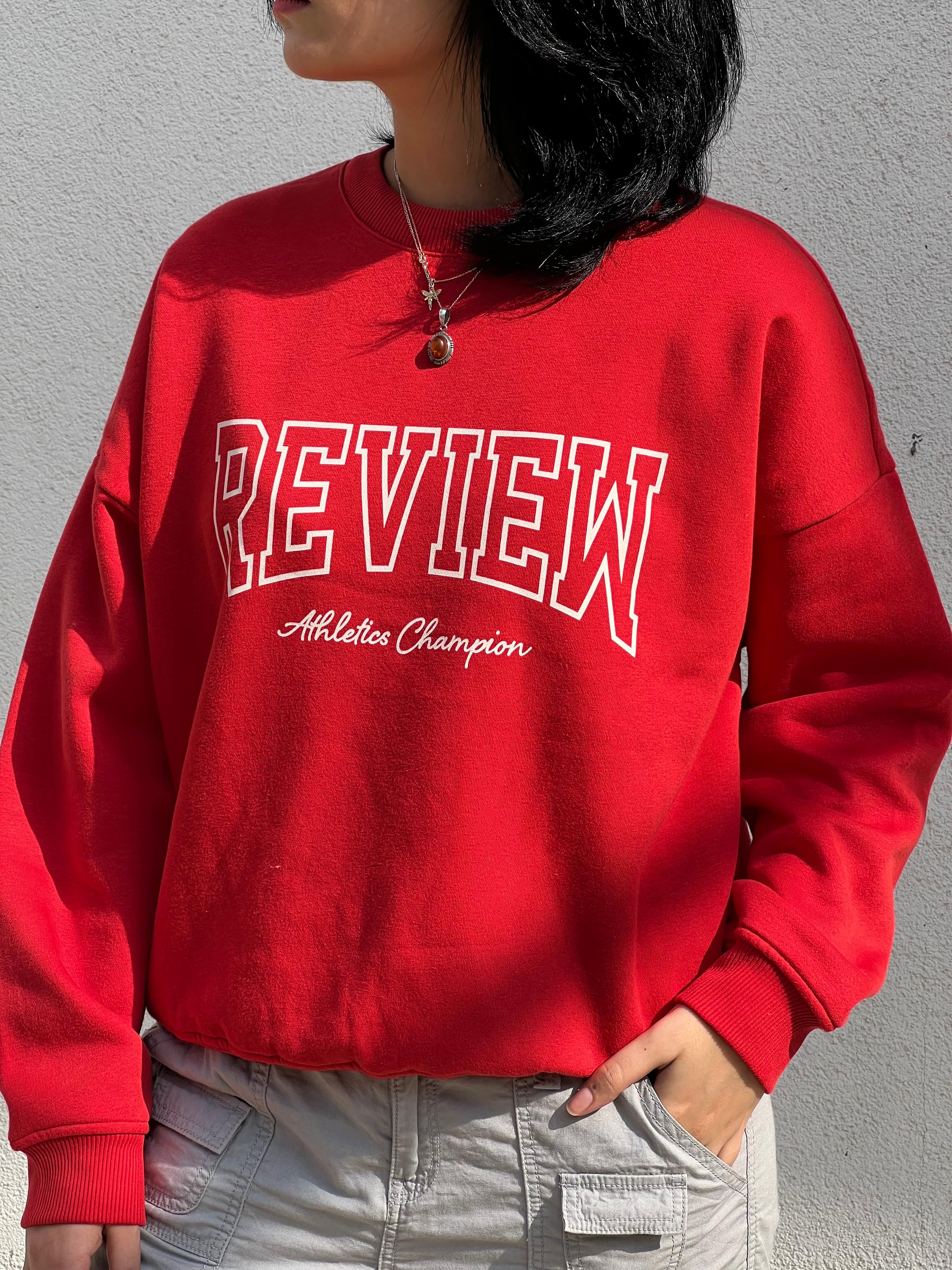 RW Red Boxy Fit Oversize Sweatshirt