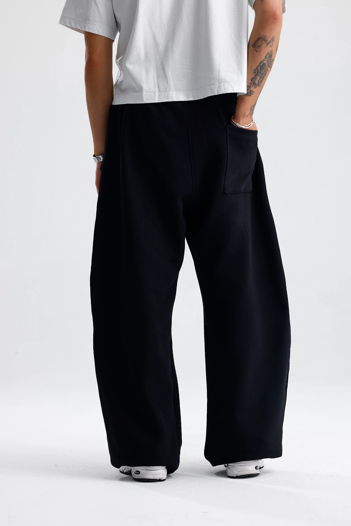 Double Tribal Deri Detay Premium Baggy Sweatpant