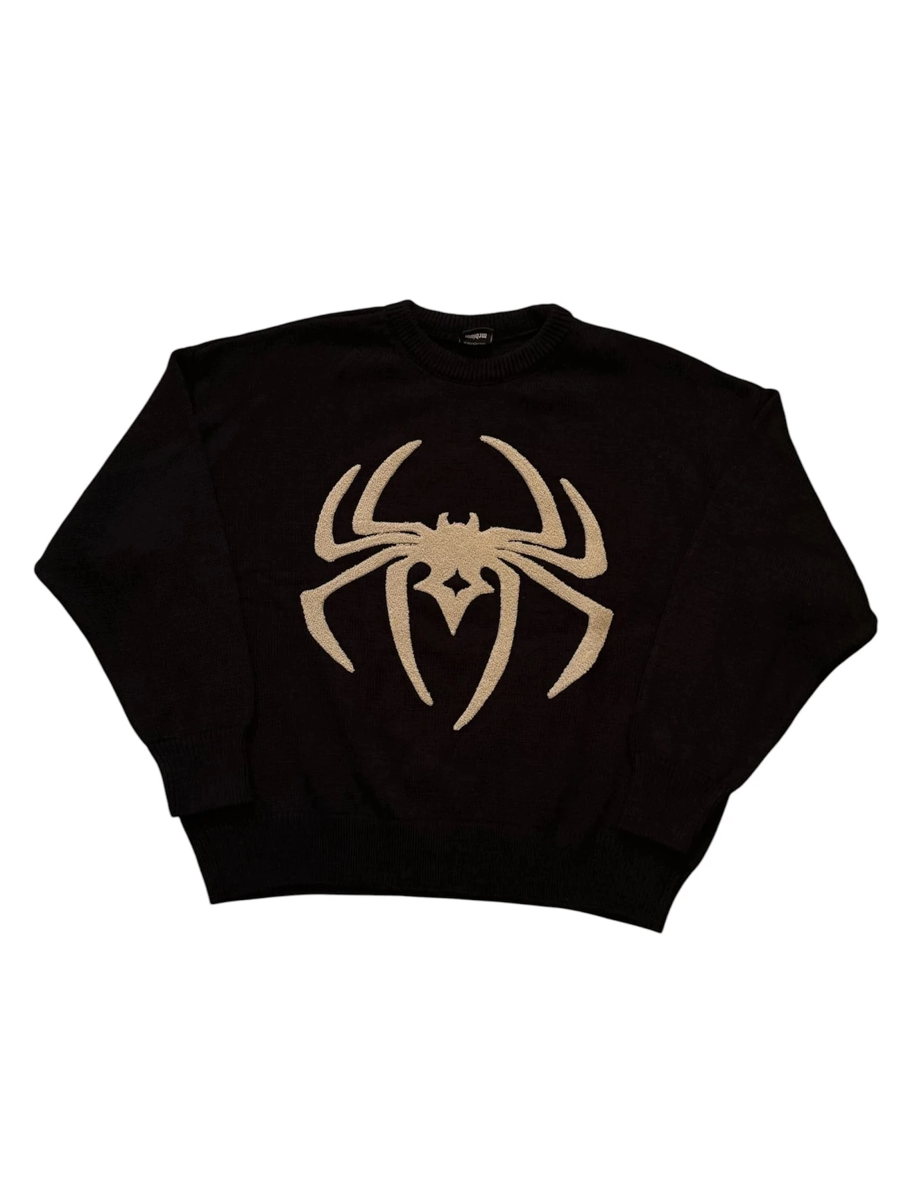 Spider Nakış İşlemeli Premium Oversize Triko Kazak