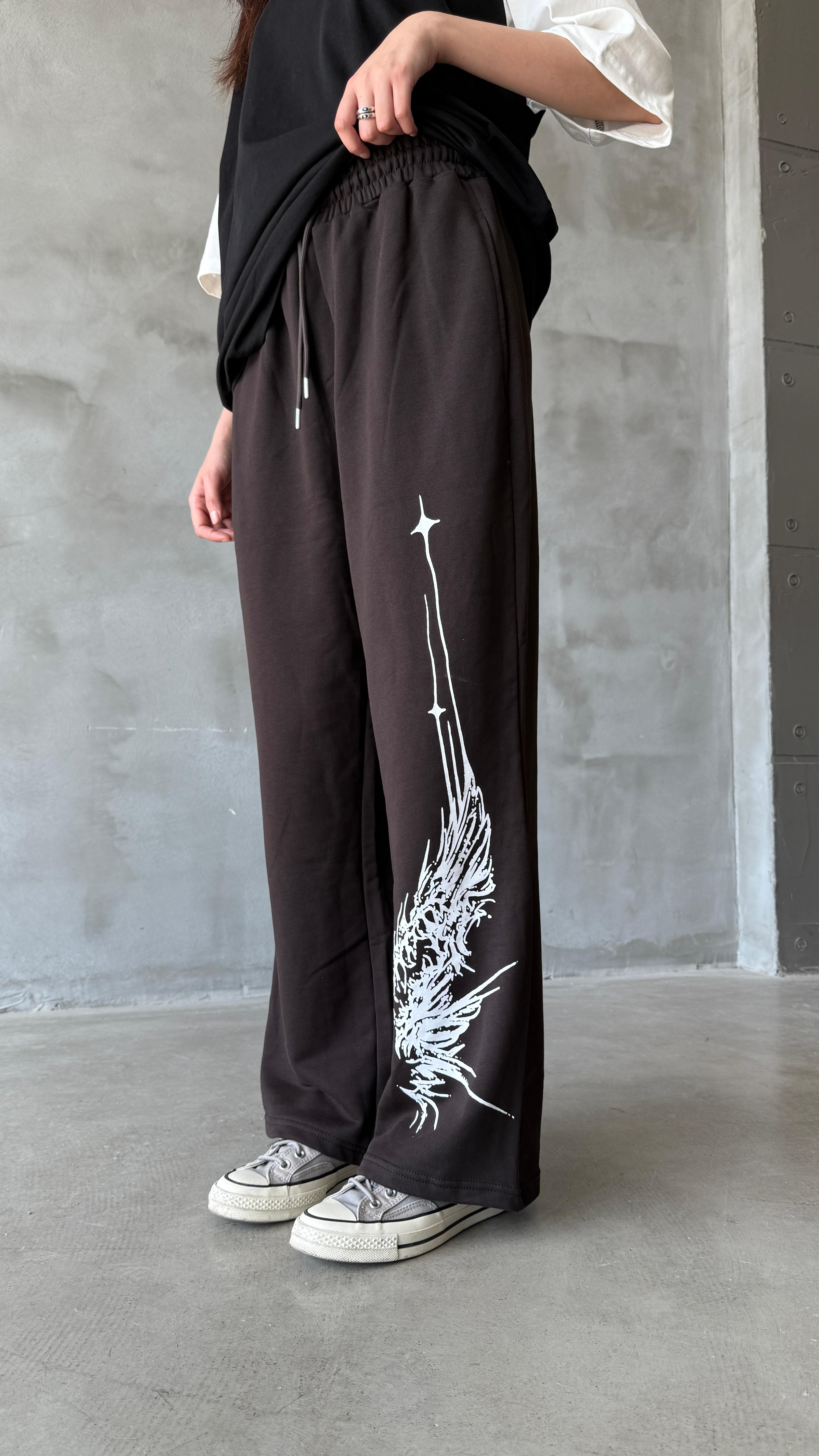 Angel Wings Acı Kahve Mevsimlik Baggy Eşofman 