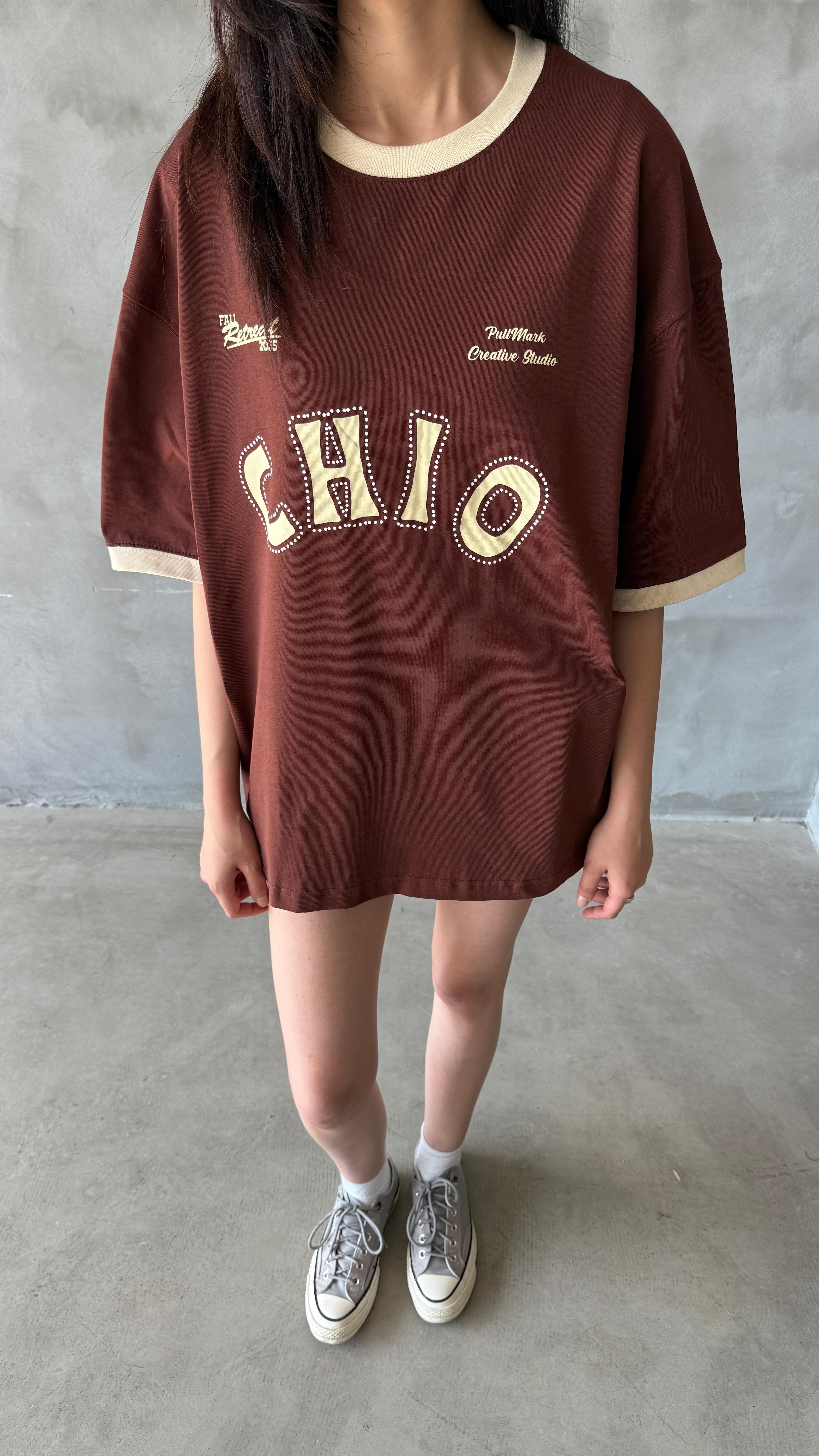 Kahve Chio Oversize Tişört