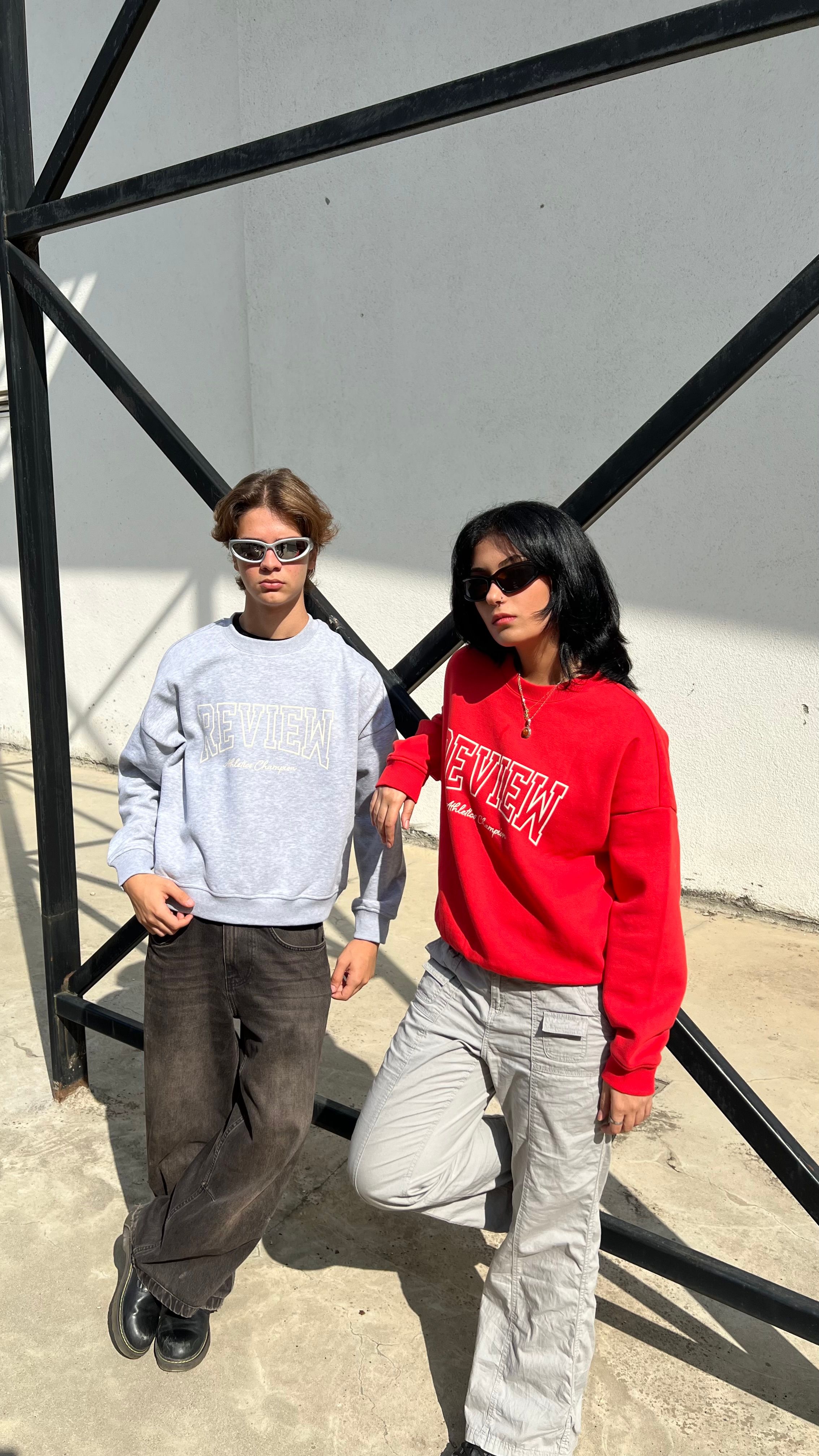 RW Red Boxy Fit Oversize Sweatshirt