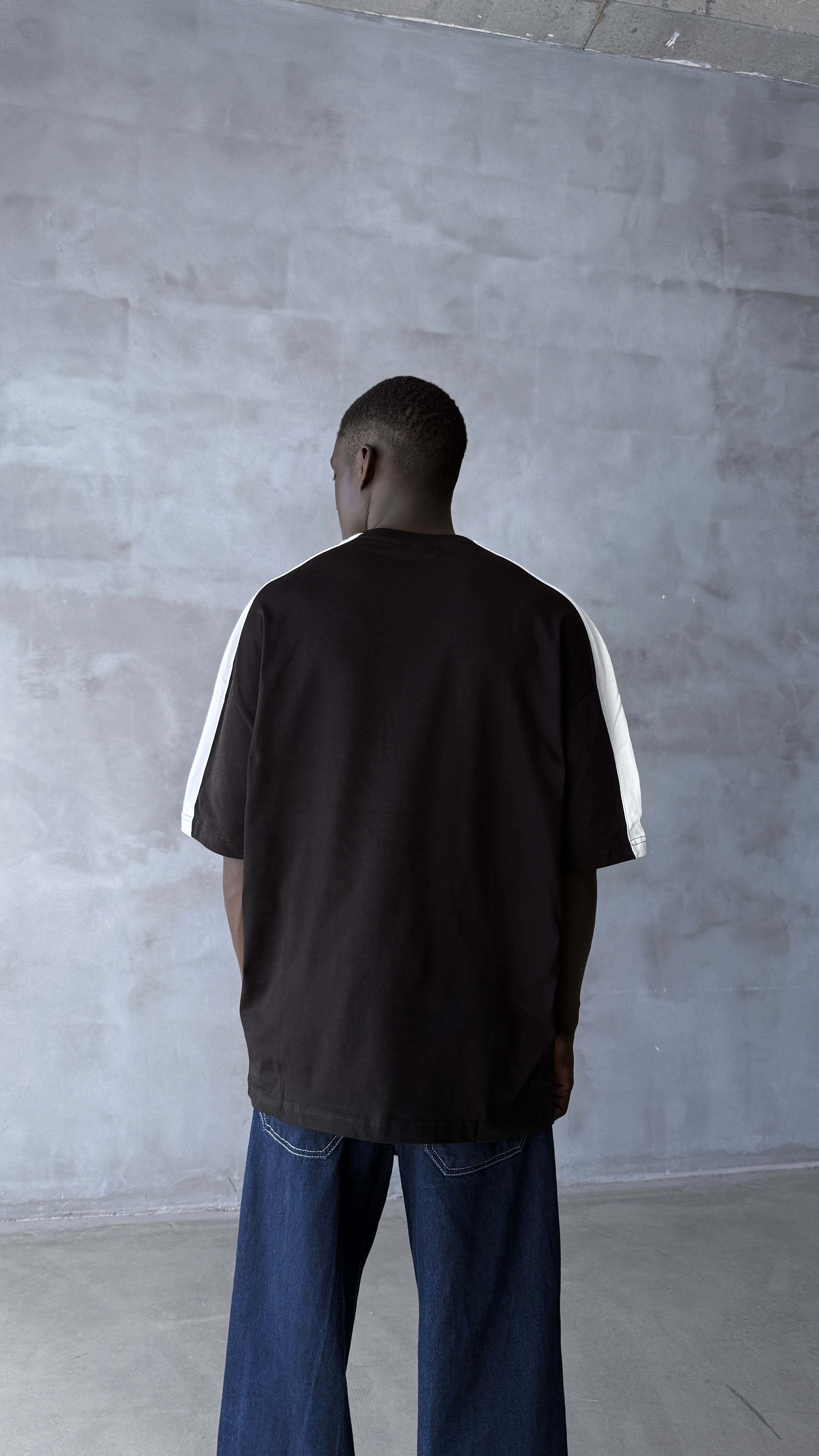 Siyah Formula 1 Oversize Tişört 