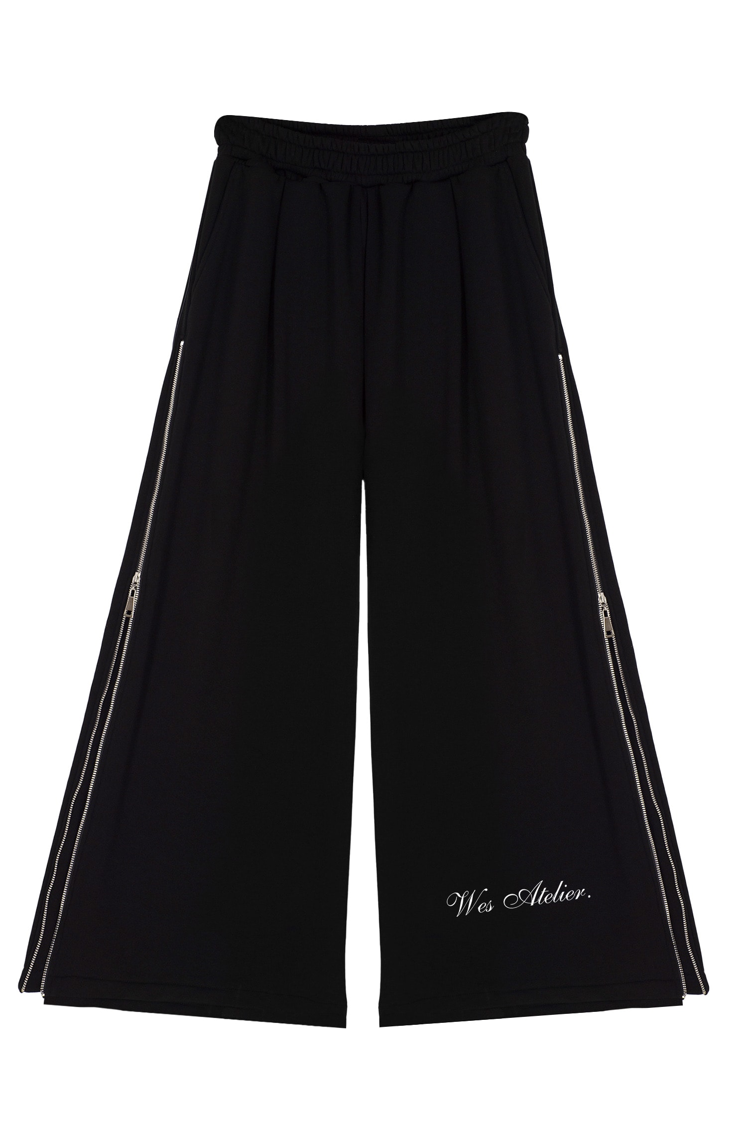 Wes Atelier Premium Nakış Detay Zipper Baggy Sweatpant