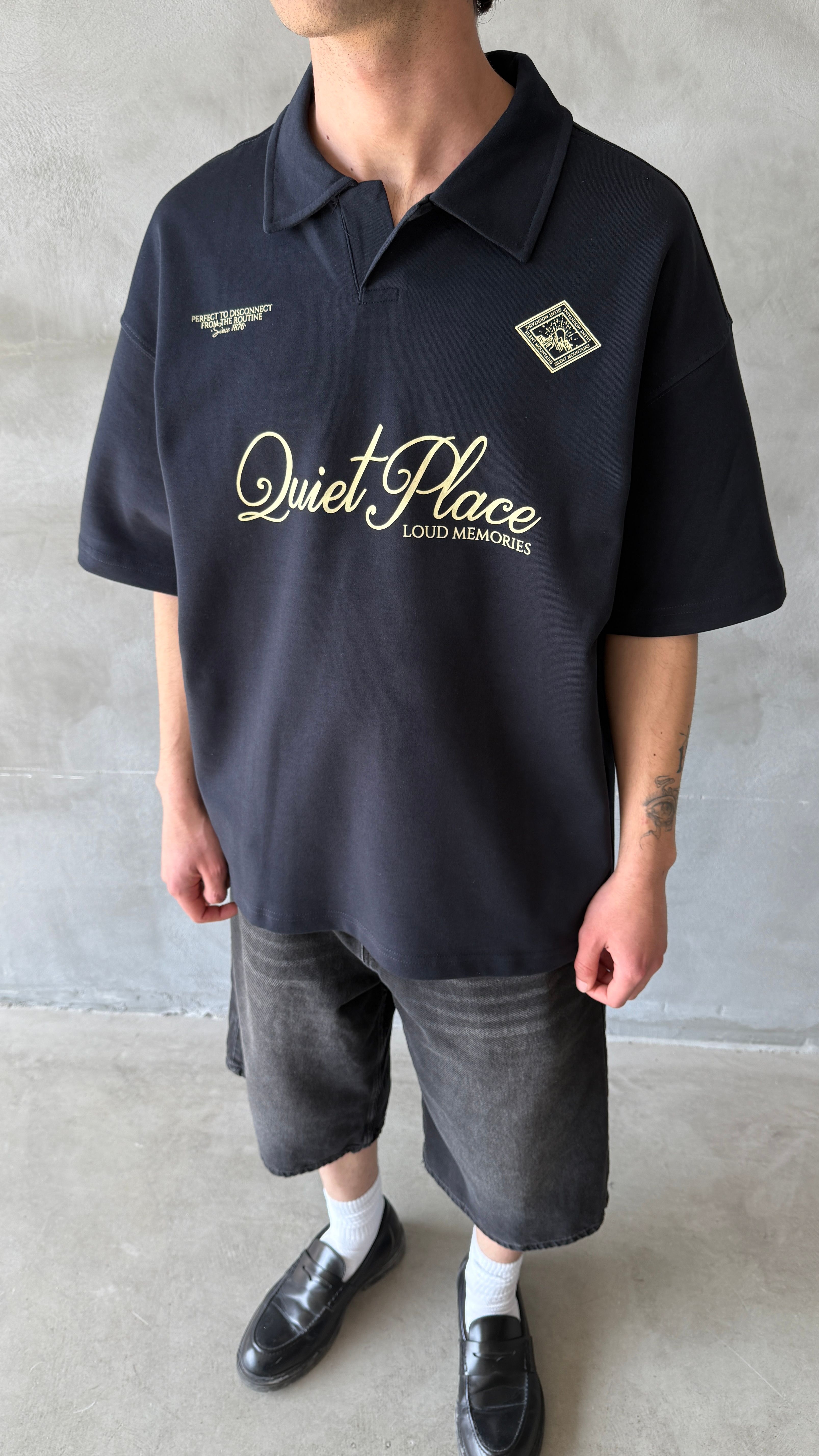 İndigo Quite Palace Polo Yaka Oversize Tişört 