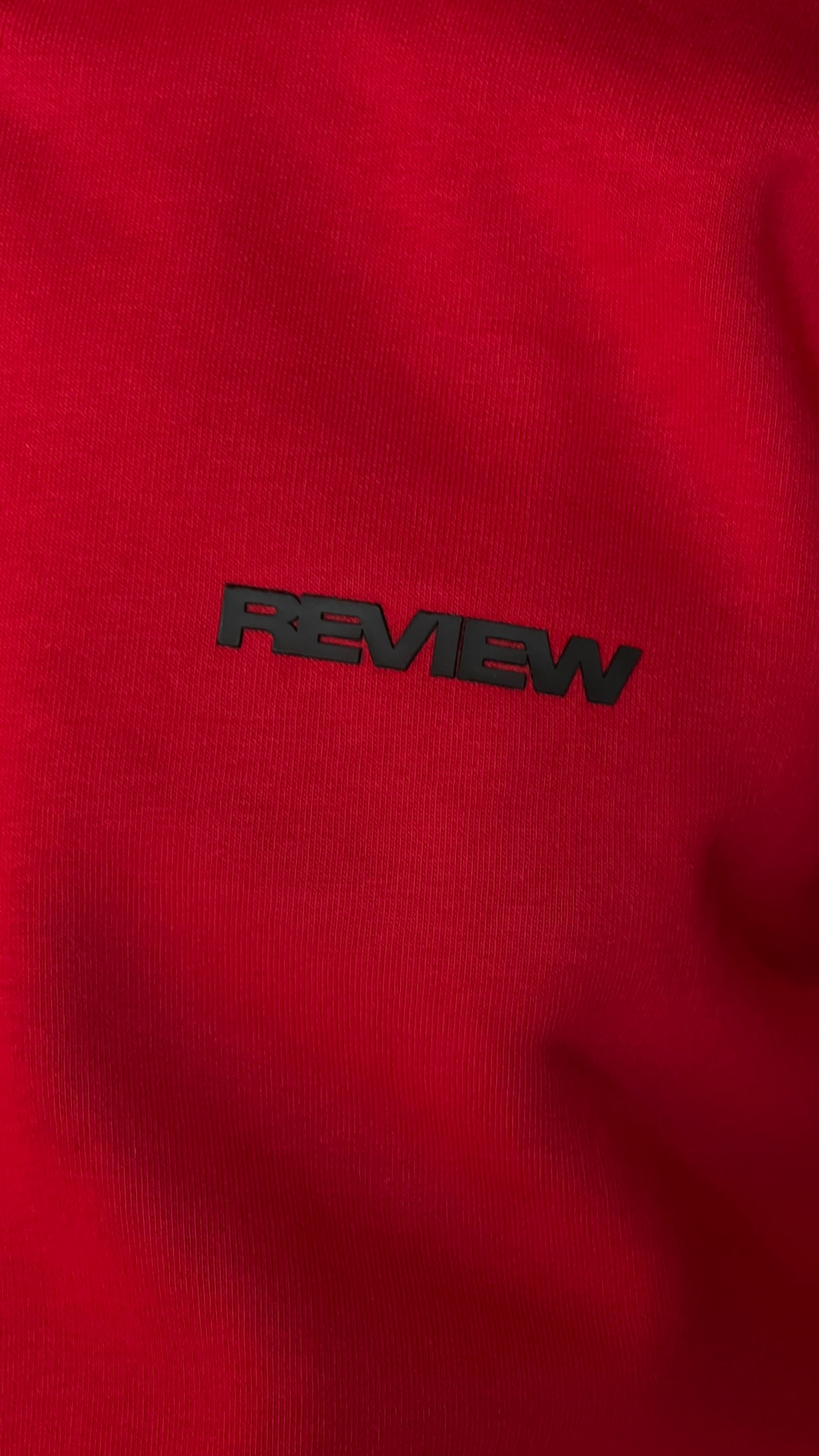 RW Red Basic Oversize Zipper Hoodie 