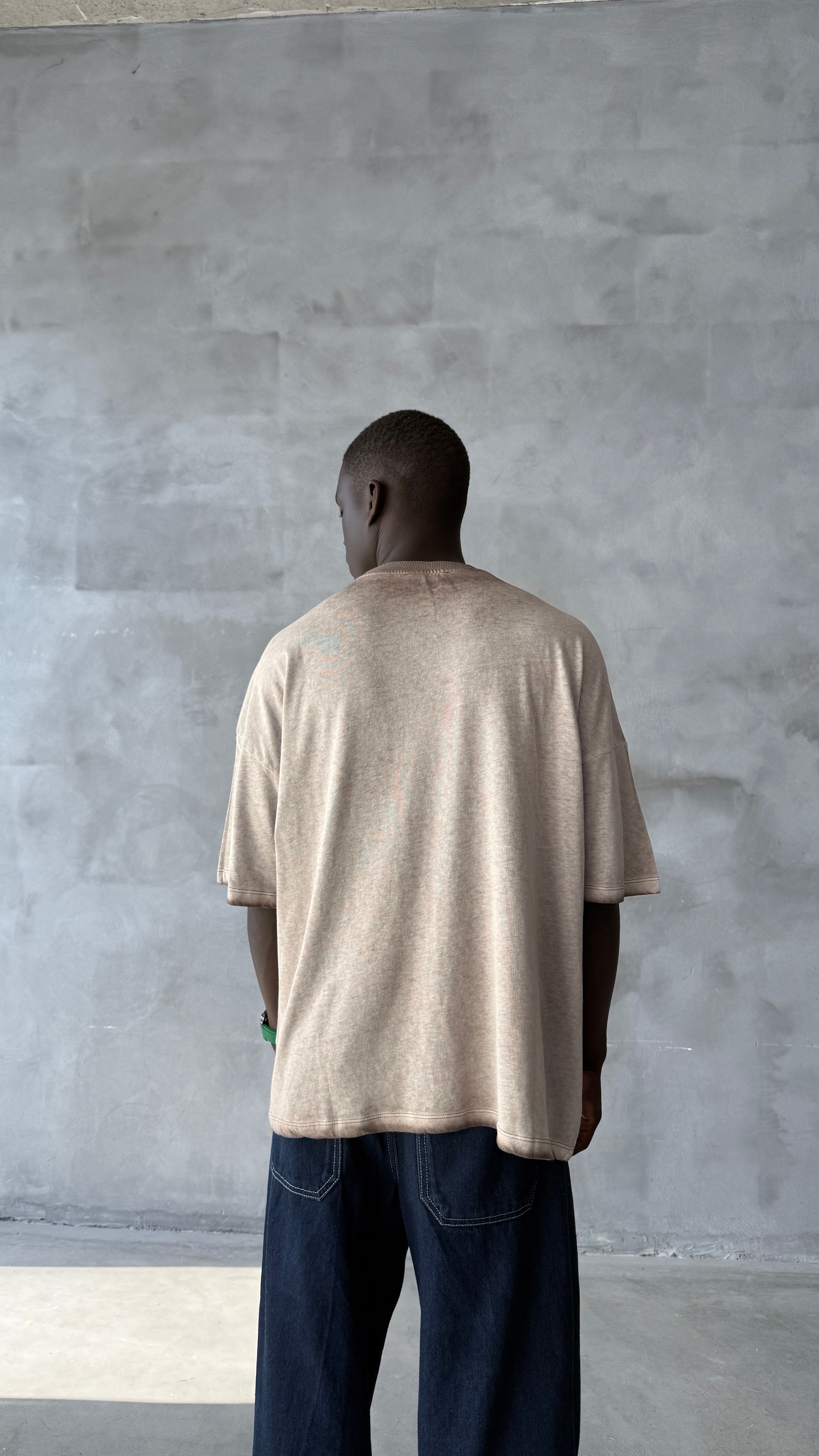 Waste Away Yıkamalı Kumaş Oversize Tişört 