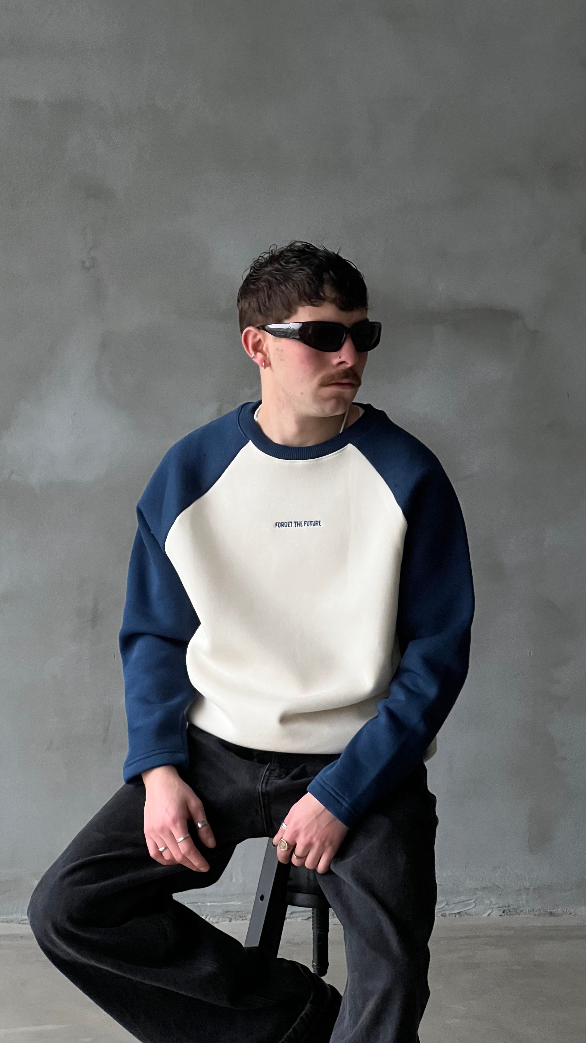 İndigo Reglan Kol Oversize Sweatshirt 