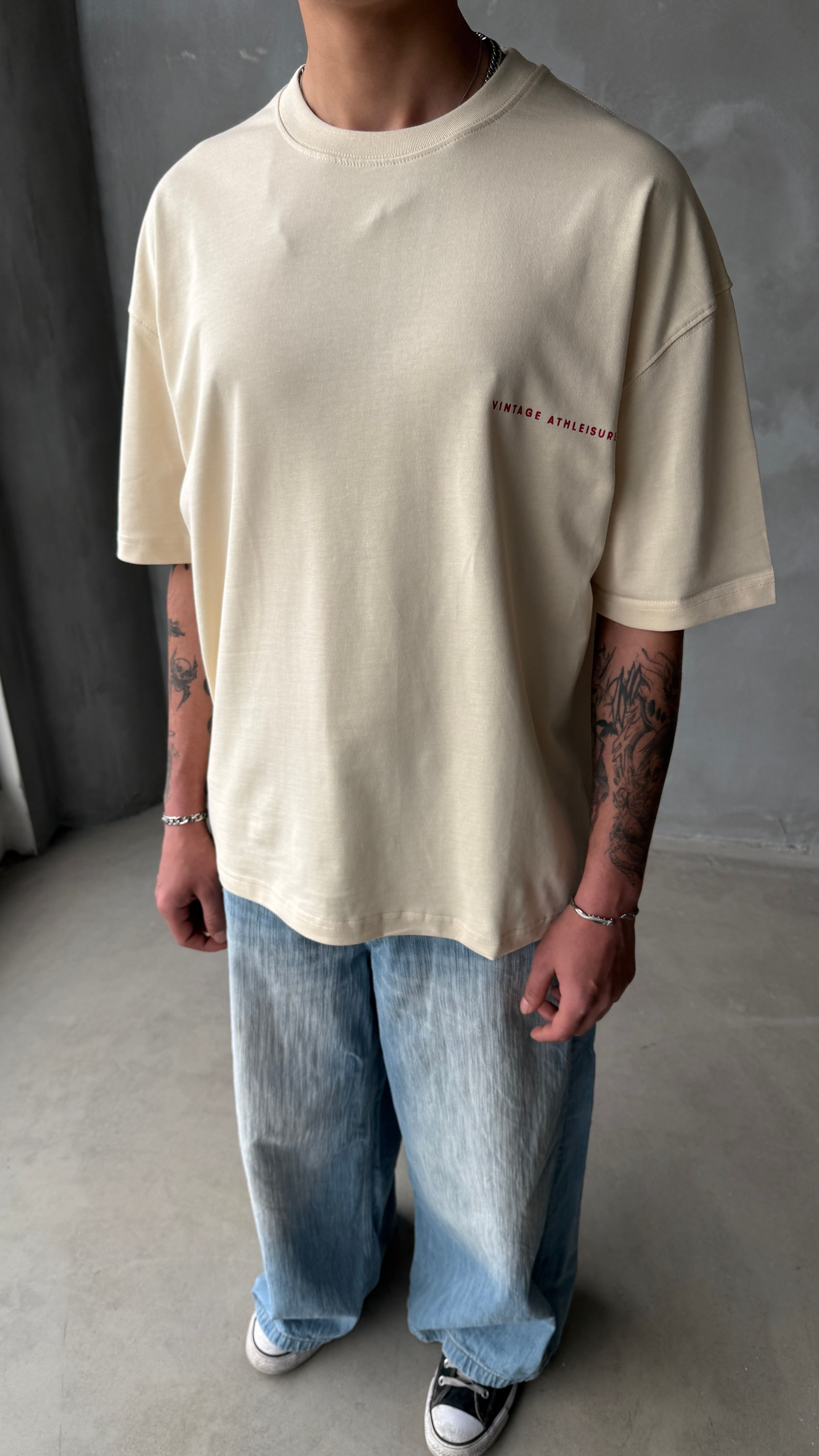 Goodrich Krem Oversize Tişört