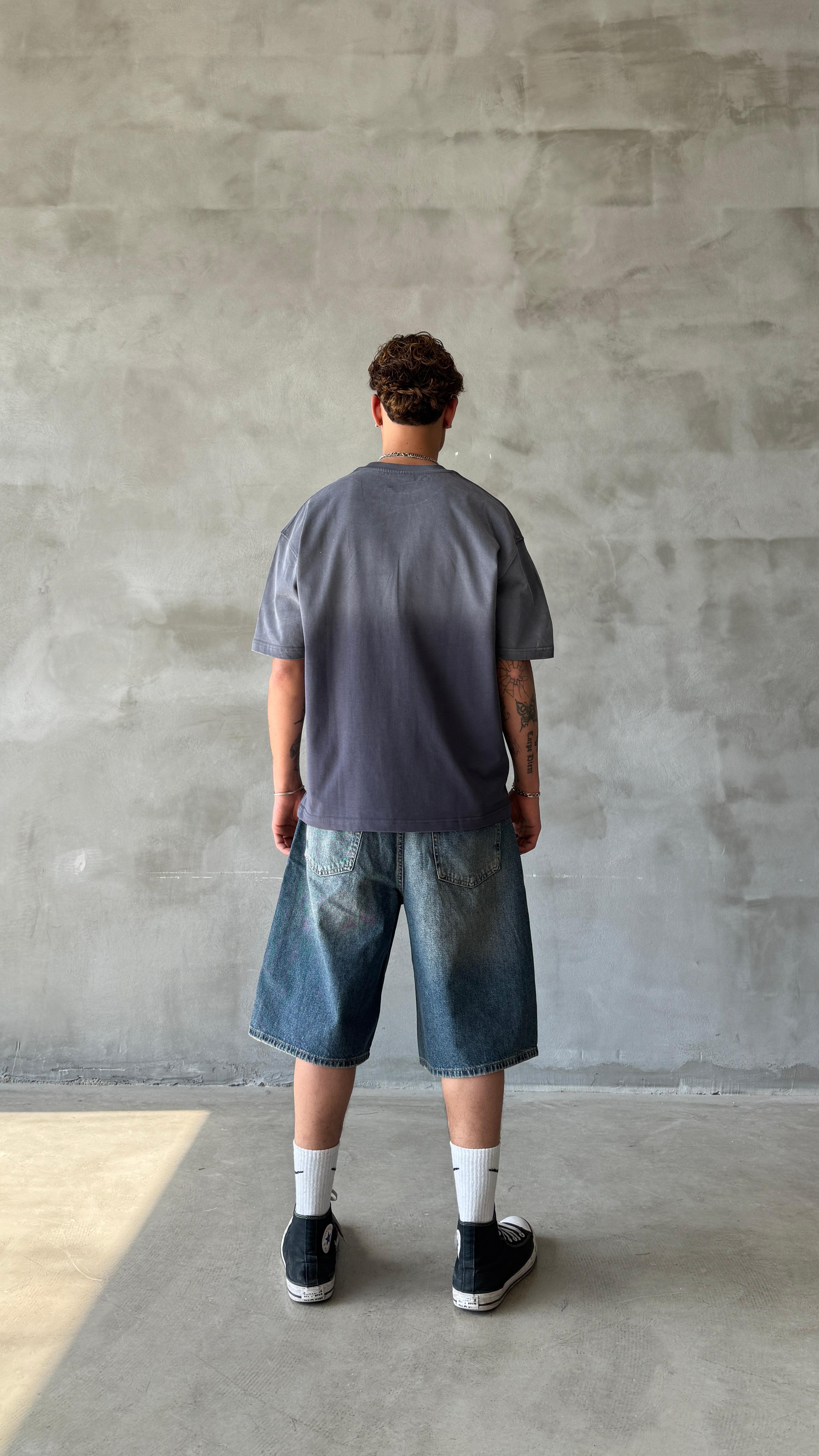 Füme Restore Yıkamalı Oversize Tişört 