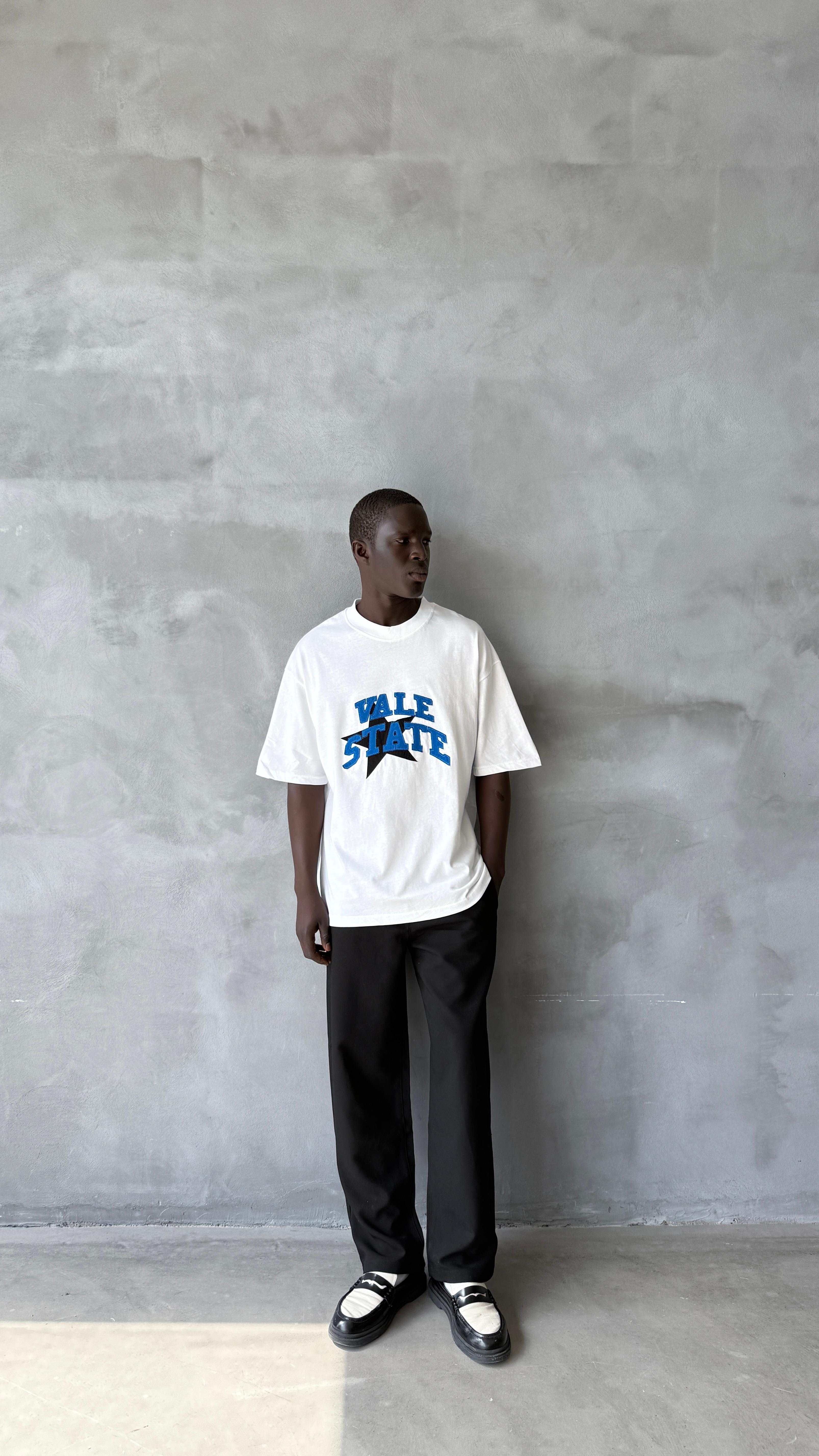 White Vale Patchwork Oversize Tişört 