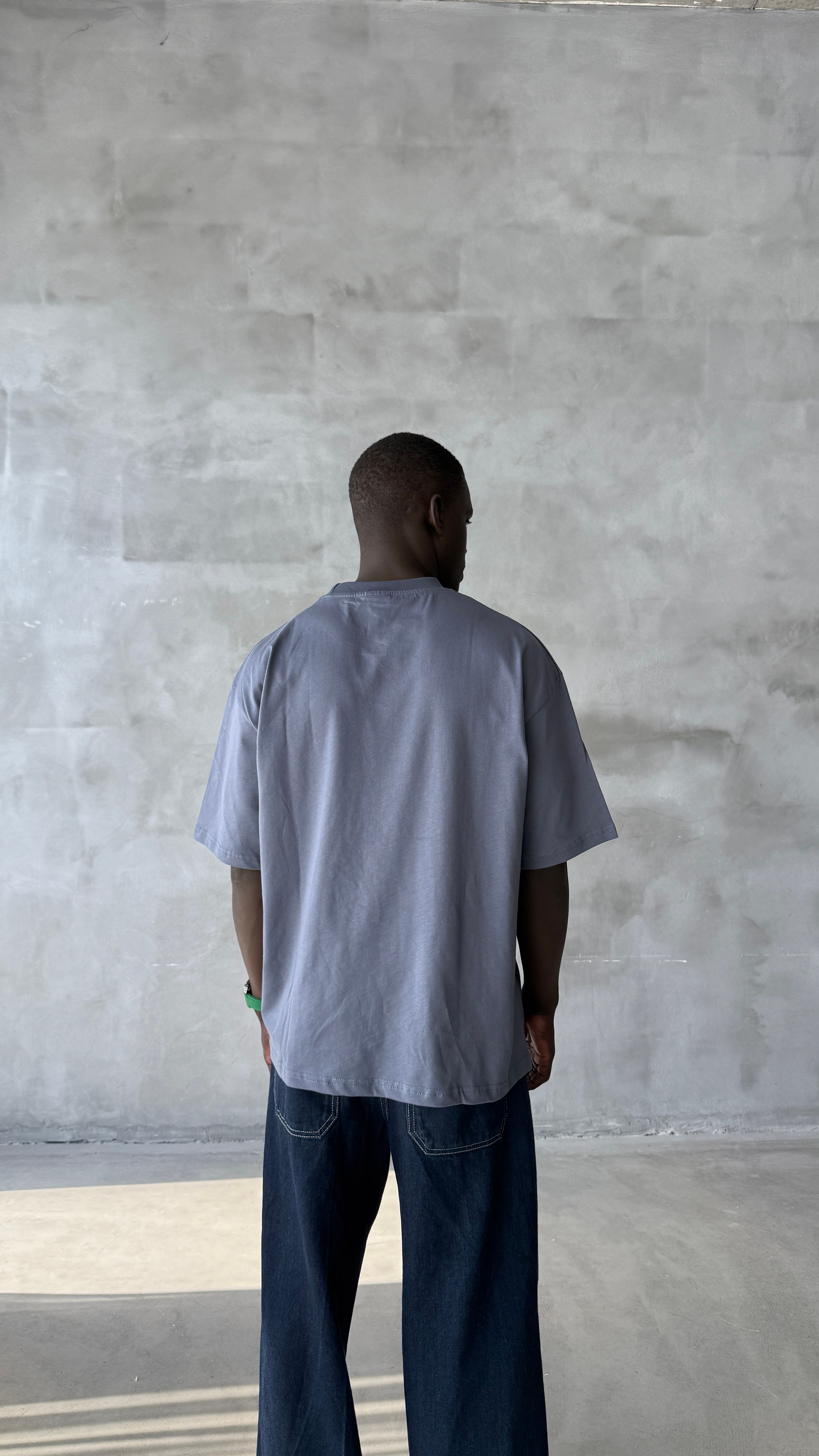 Füme Arabic Nakış İşlemeli Oversize Tişört 