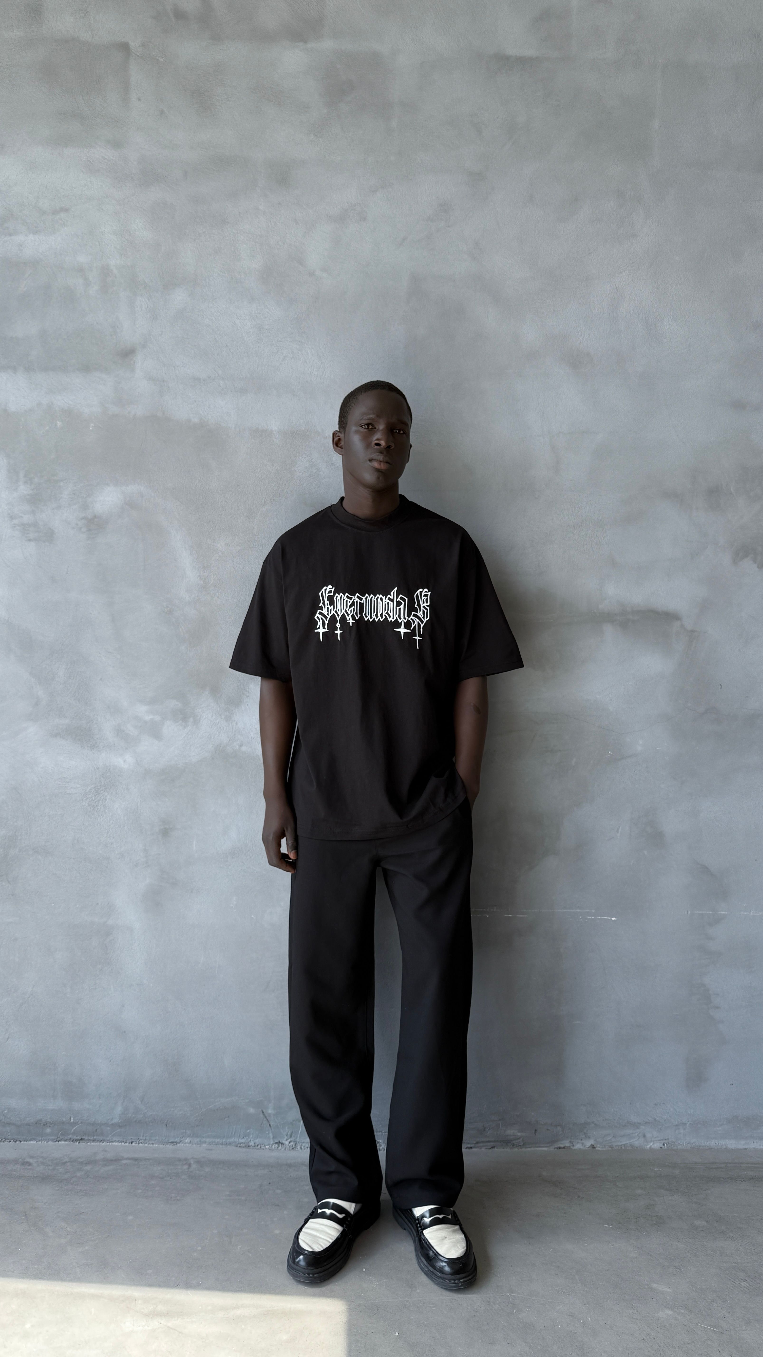 Black Symbo Nakış Detay Oversize Tişört 