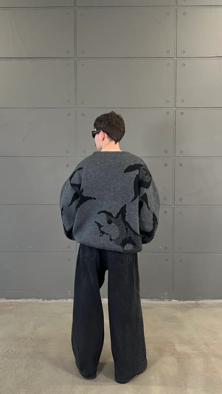 Symbo Oversize Premium Yıkamalı Triko Kazak 