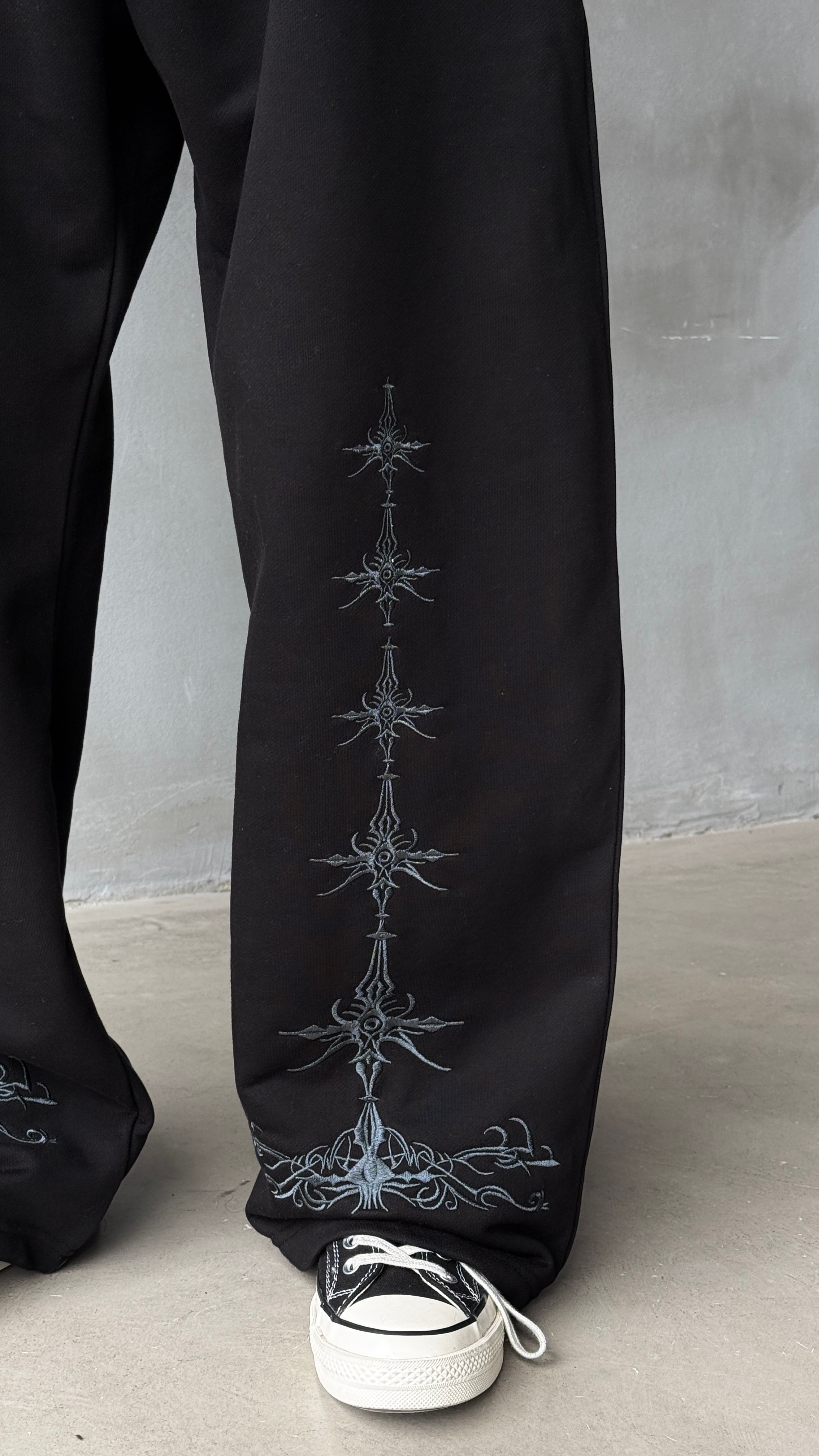 Symbolistic Nakış Detay Double Waist Baggy Sweatpant