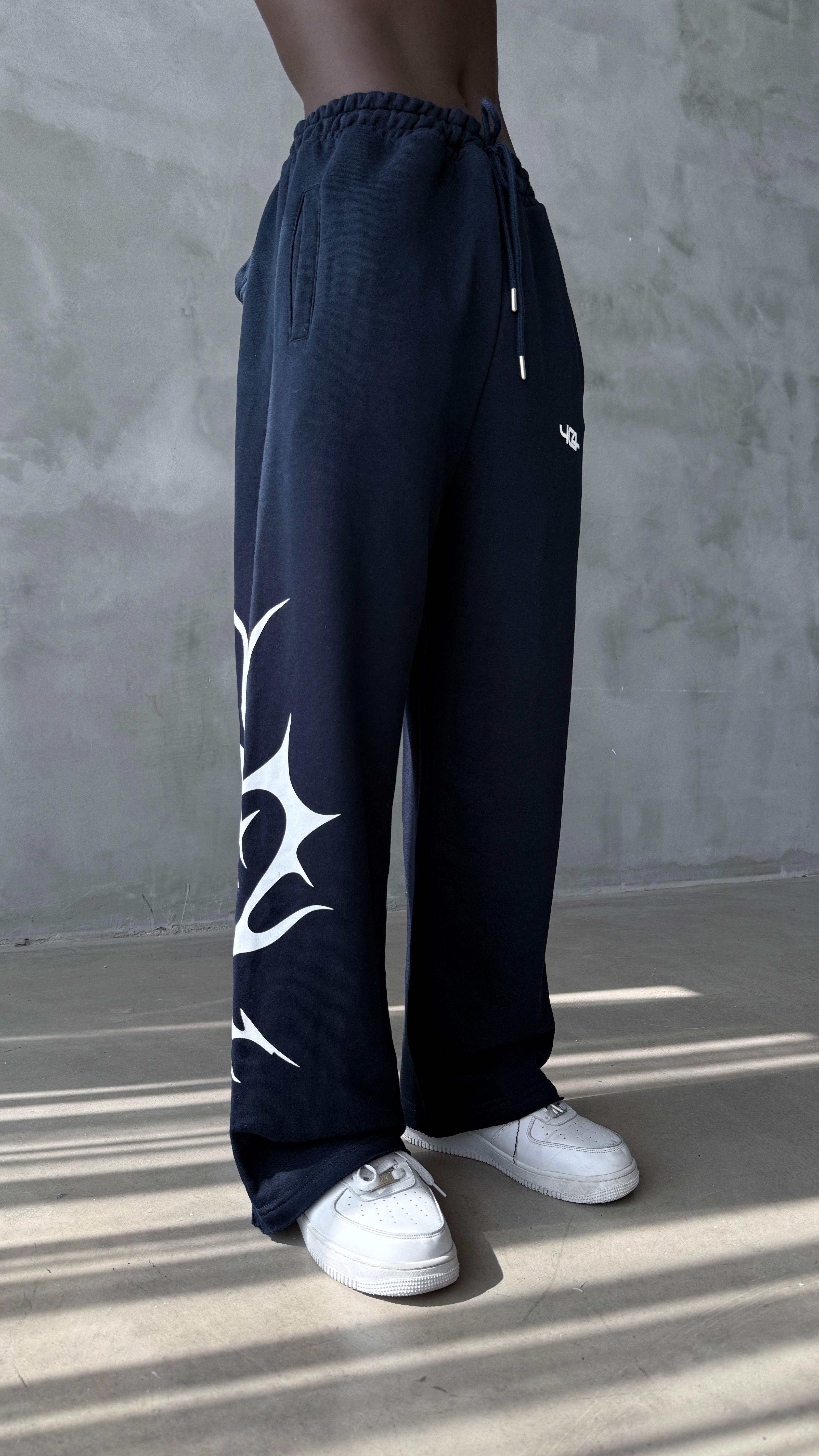 İndigo Tribal Baskılı Baggy Eşofman 