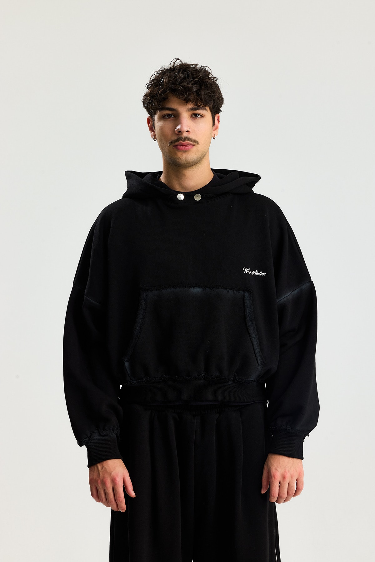 Wes Atelier Şapkası Çıkarılabilir Yıkamalı Premium Boxy Fit Hoodie 