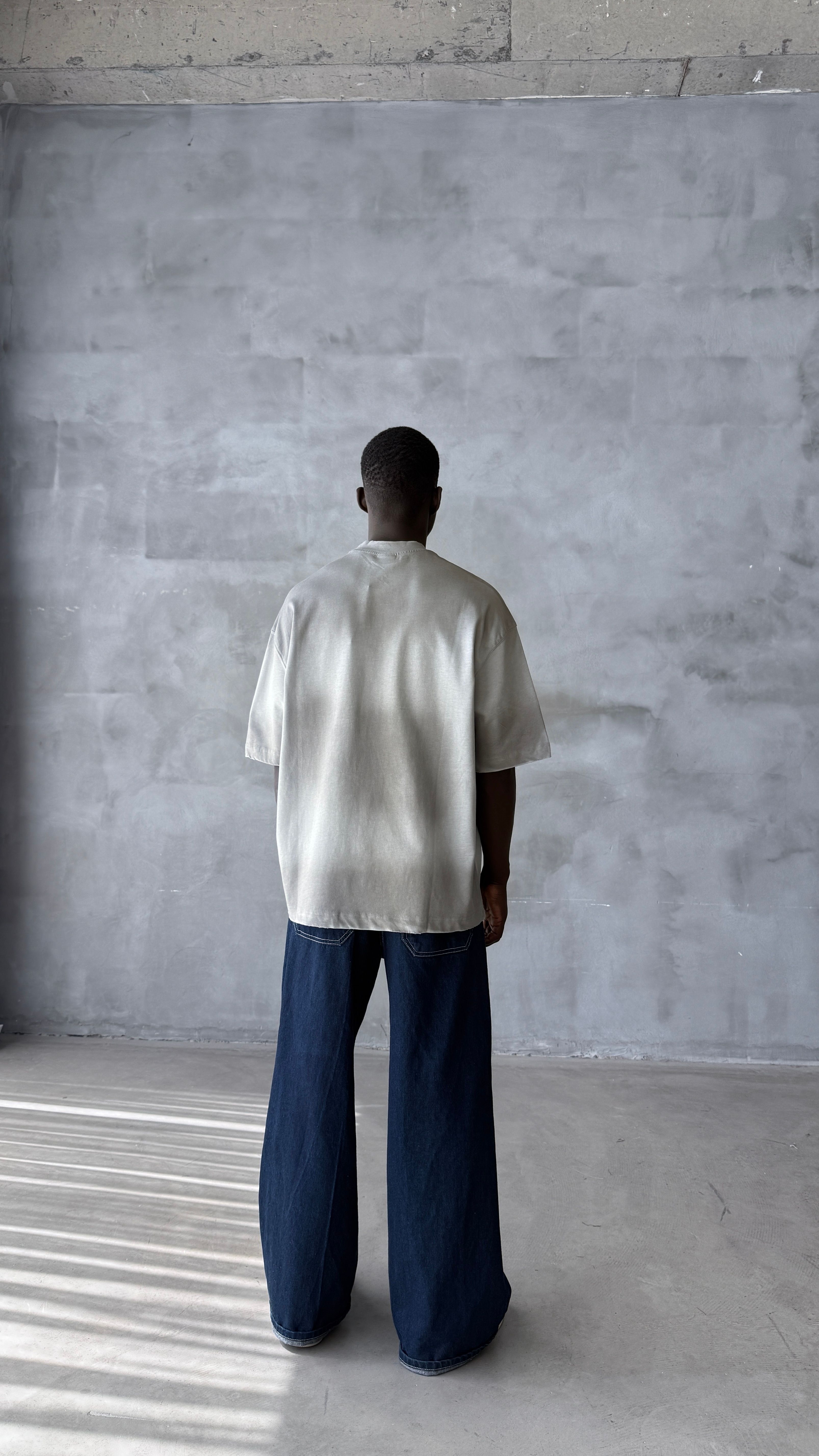 Koyu Gri Yıkamalı 871 Oversize Tişört 