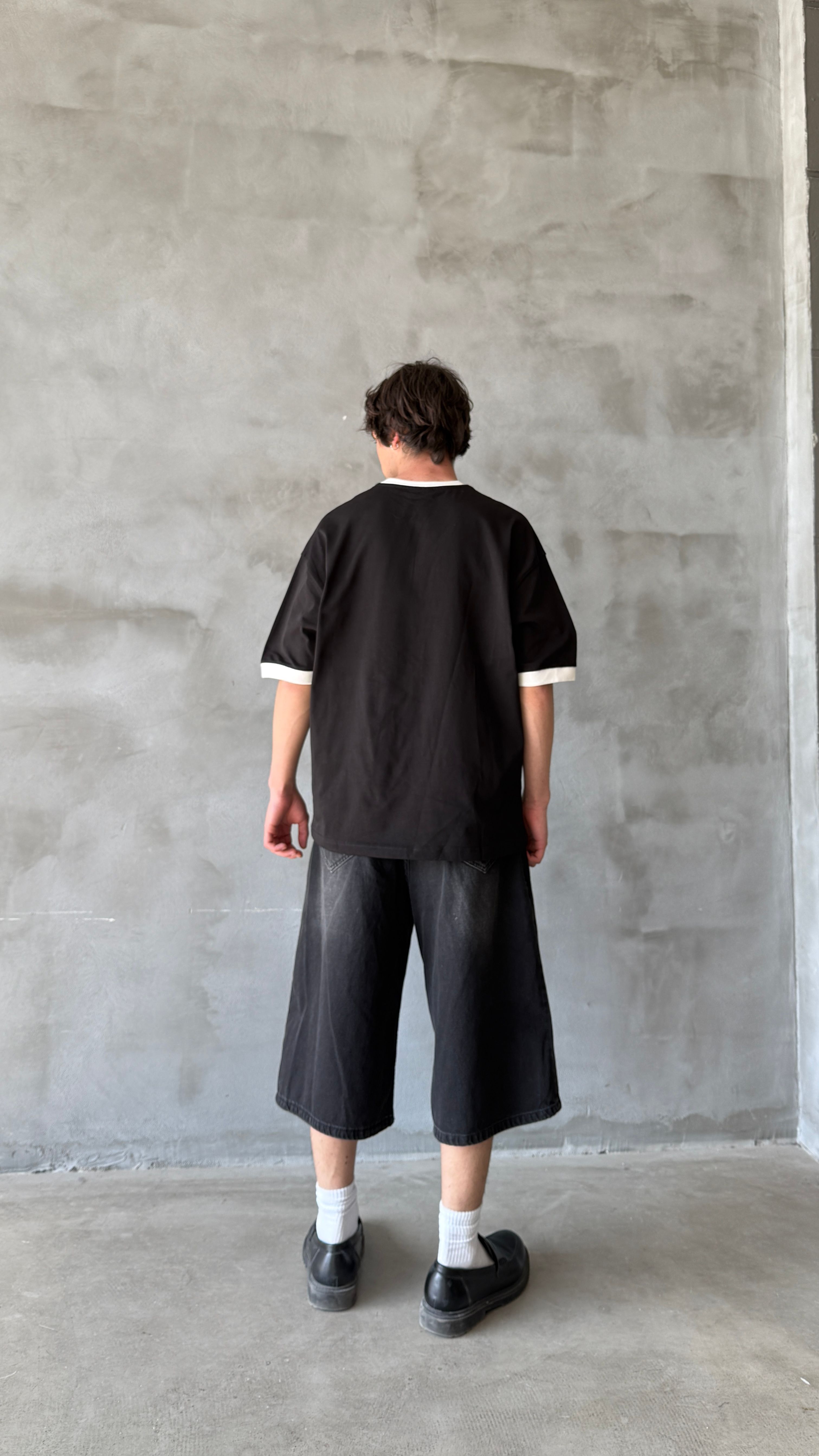 Siyah Chio Oversize Tişört 