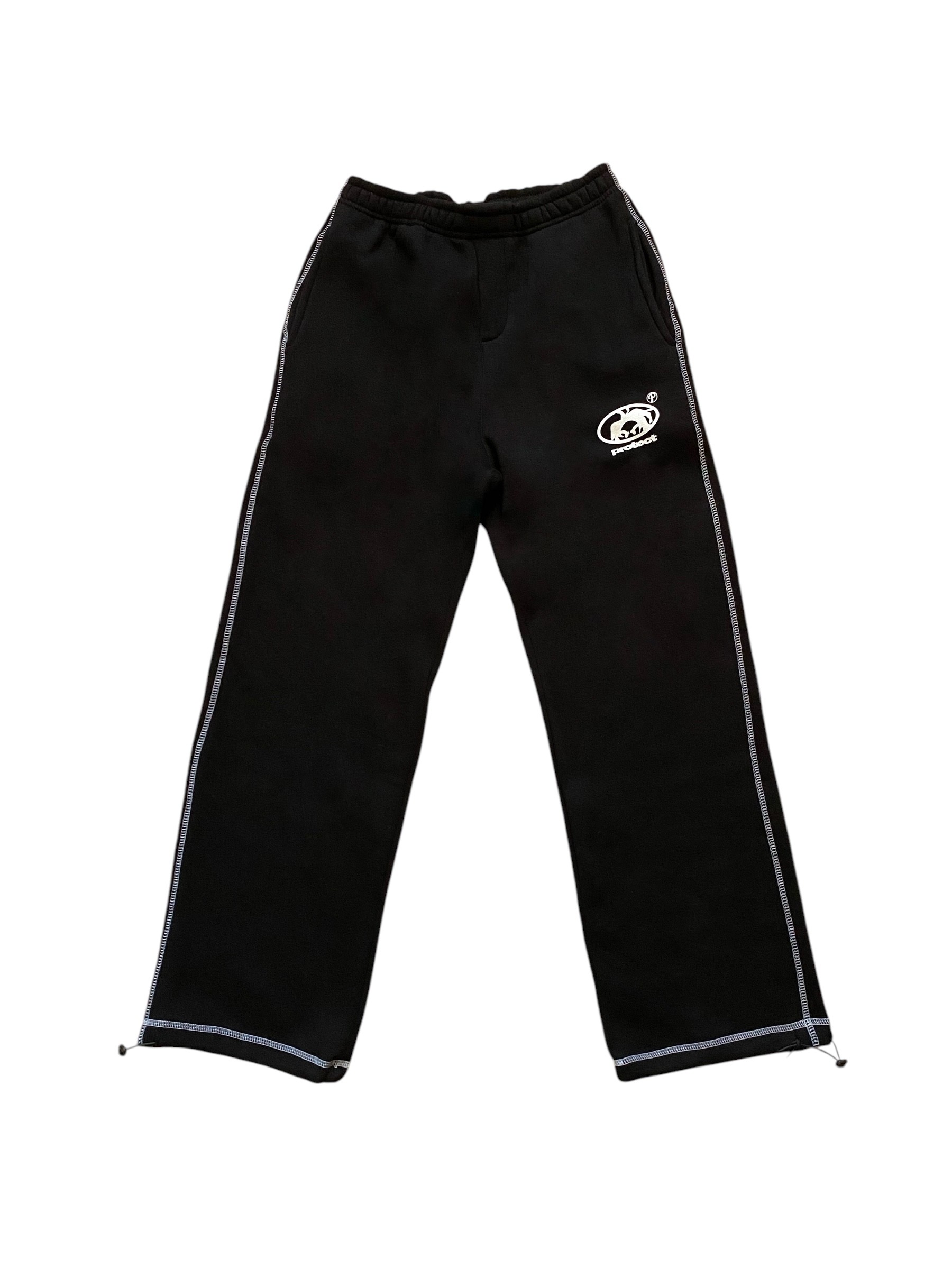 Siyah Karyoka Detay Paçası Ayarlanabilir Baggy Sweat Pant