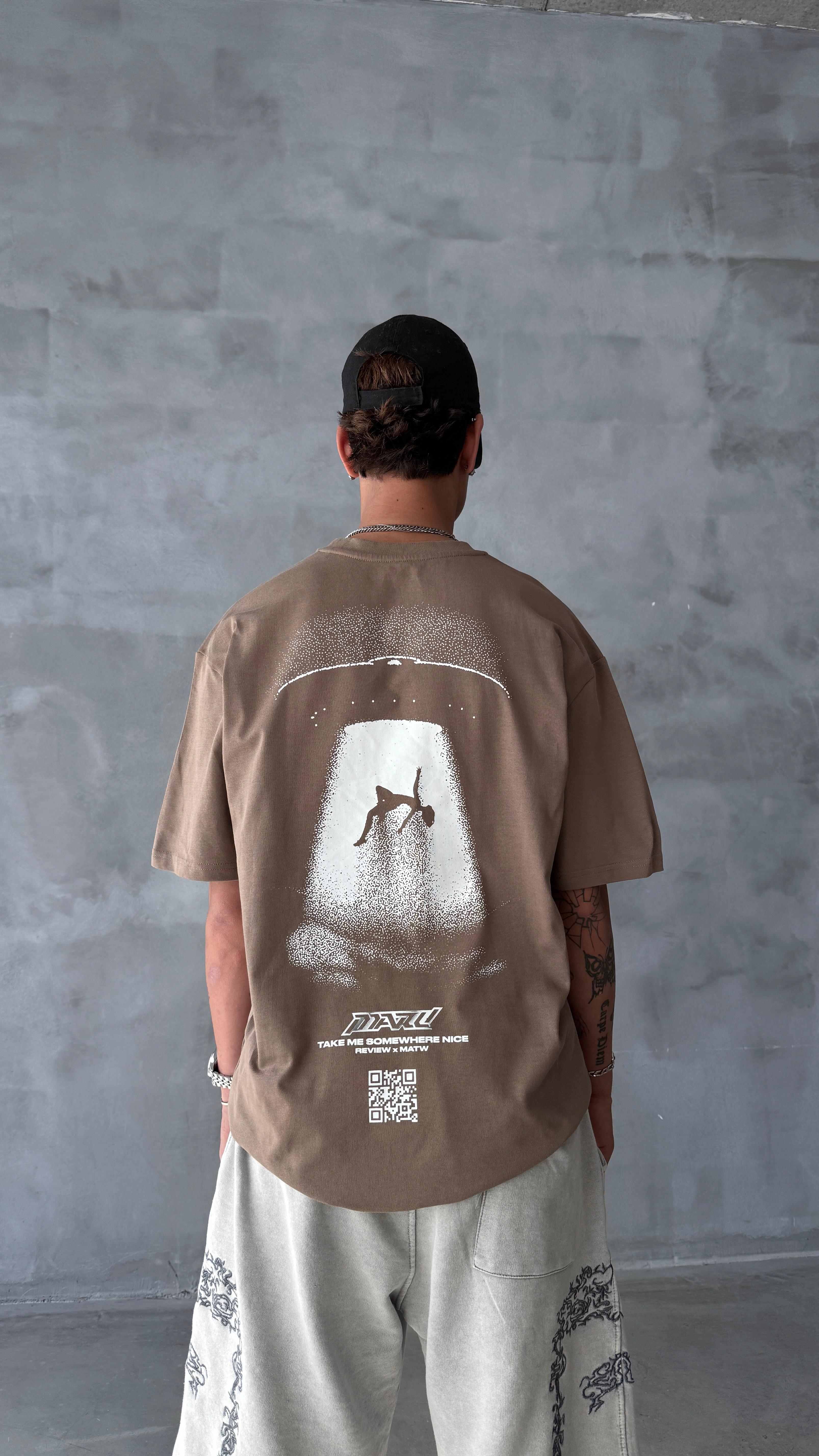 RW Brown Space Oversize Tişört 