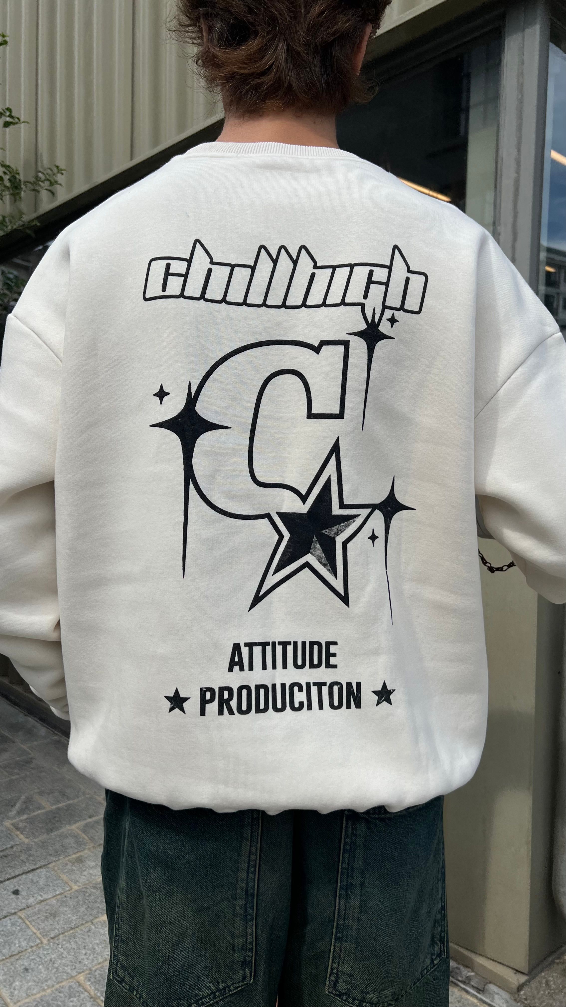 Chillhigh White Oversize Sweatshirt