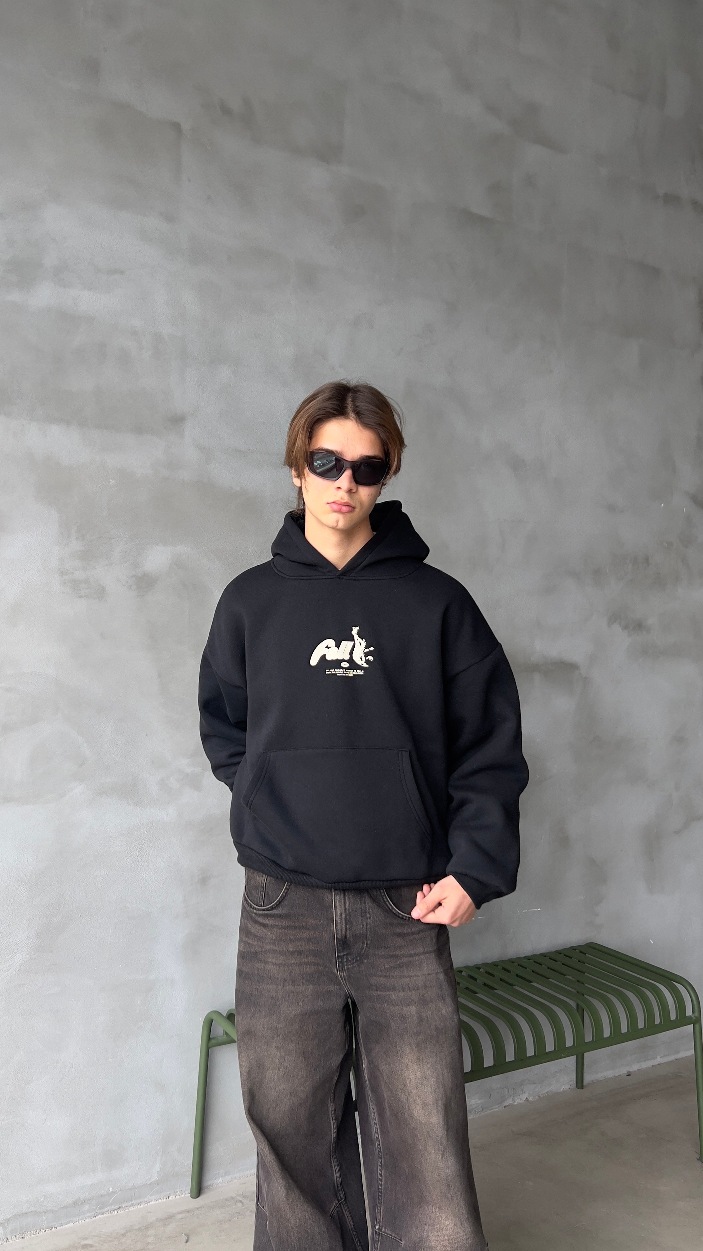 Black Fall Premium Oversize Hoodie 