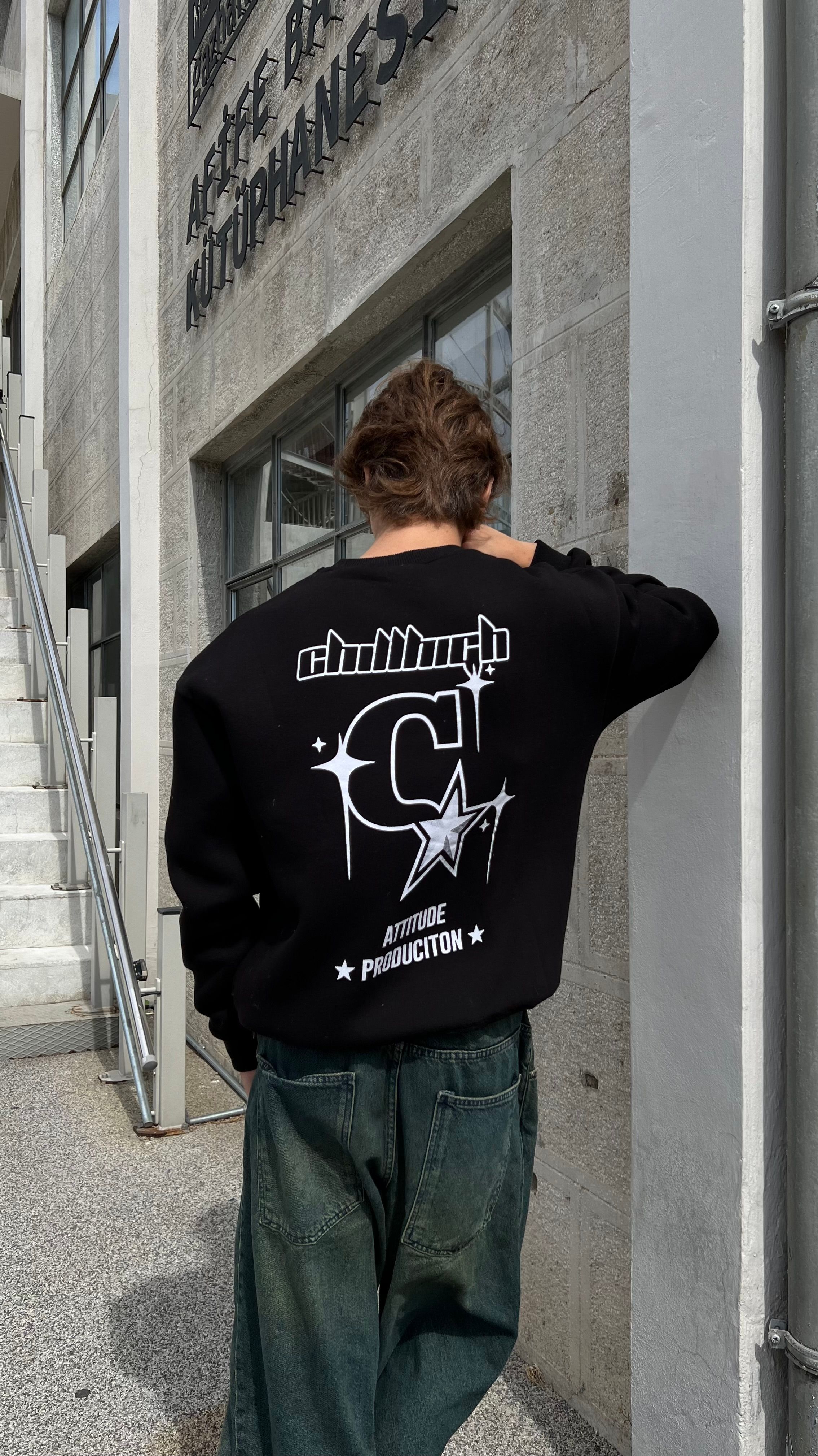 Chillhigh Black Oversize Sweatshirt