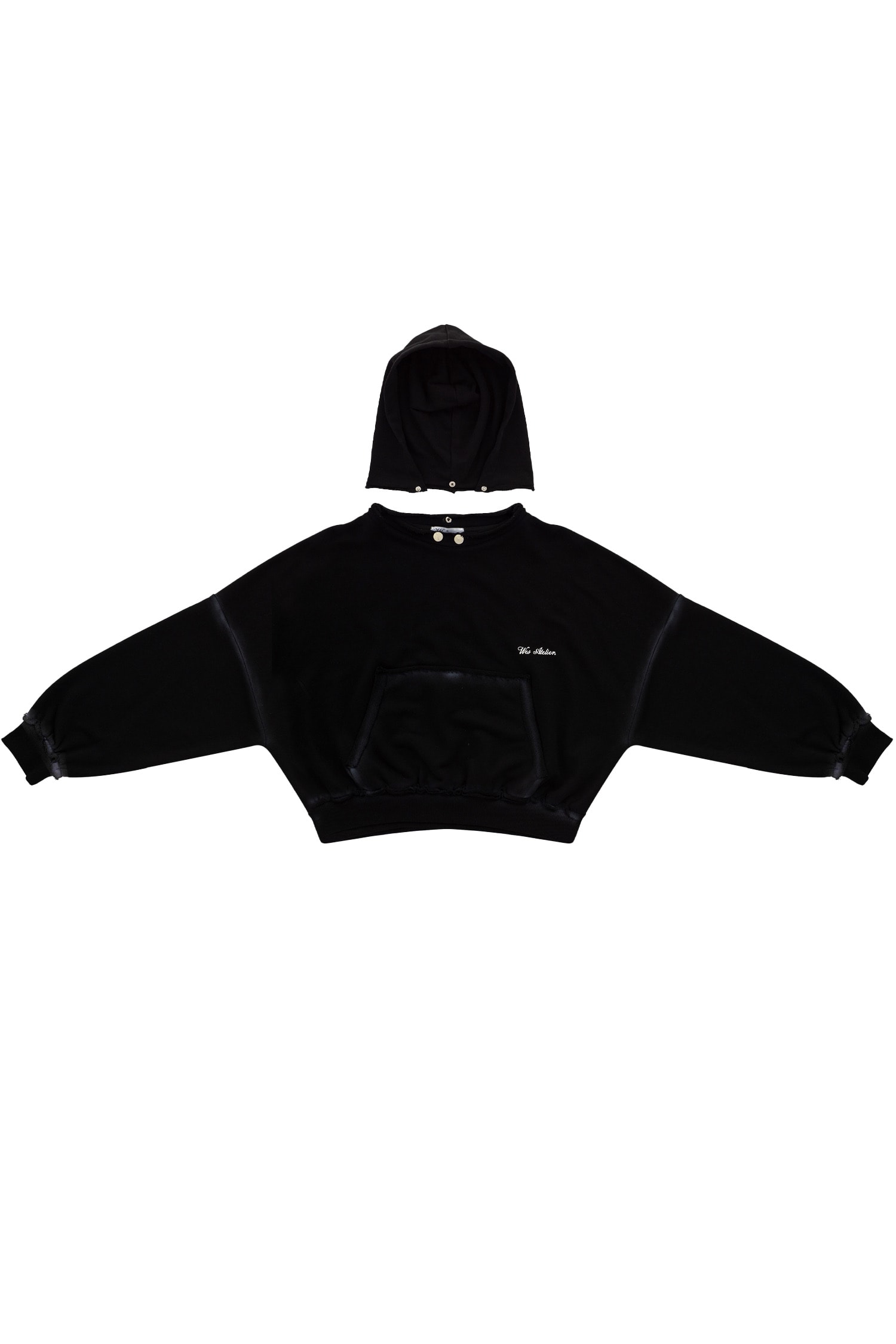 Wes Atelier Şapkası Çıkarılabilir Yıkamalı Premium Boxy Fit Hoodie 