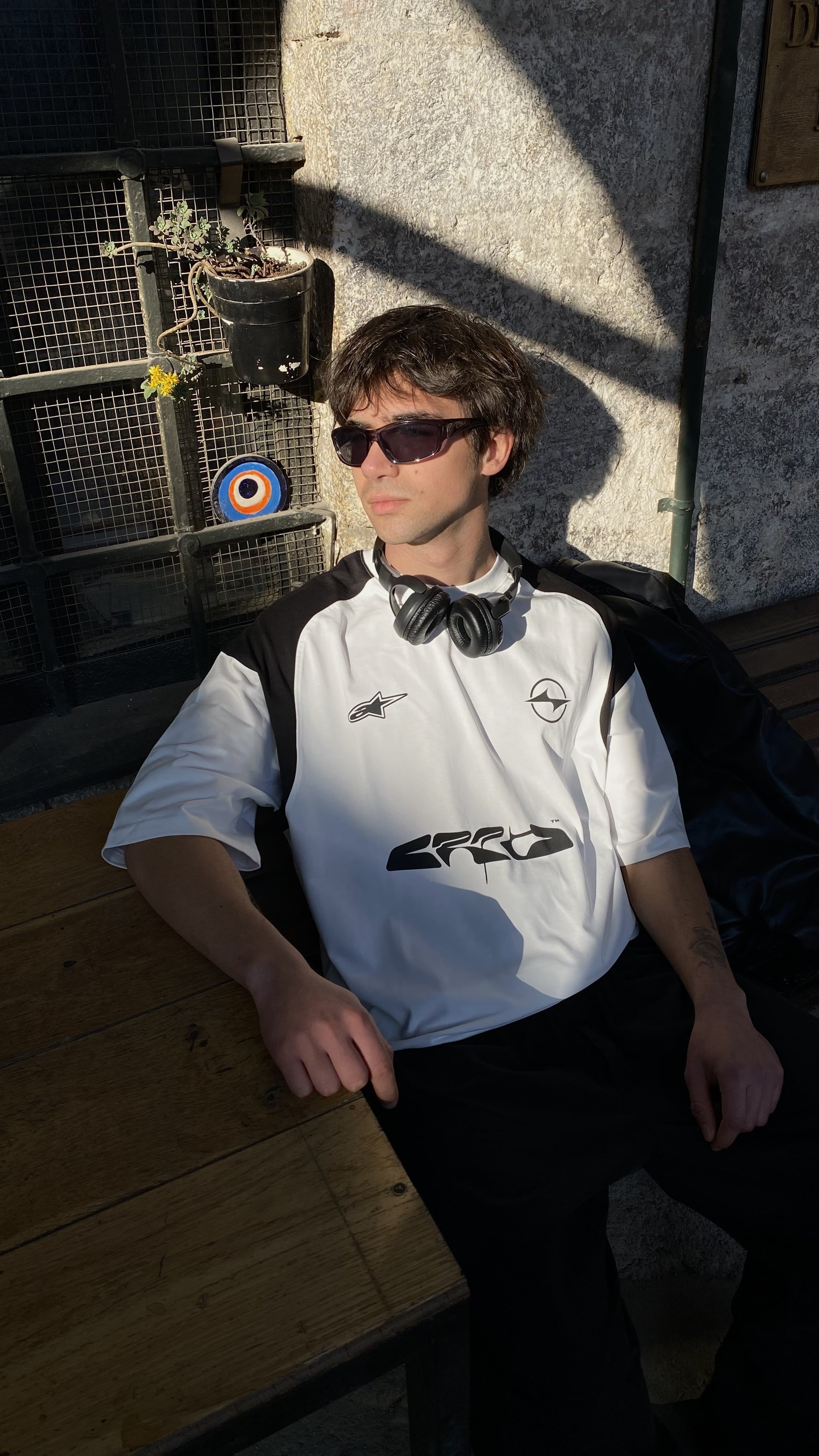 White Jersey Oversize Tişört 