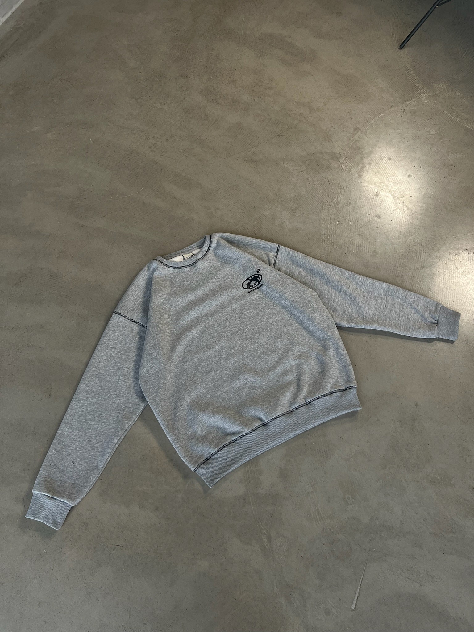 Gri Product Ters Dikiş Detay Oversize Sweatshirt 