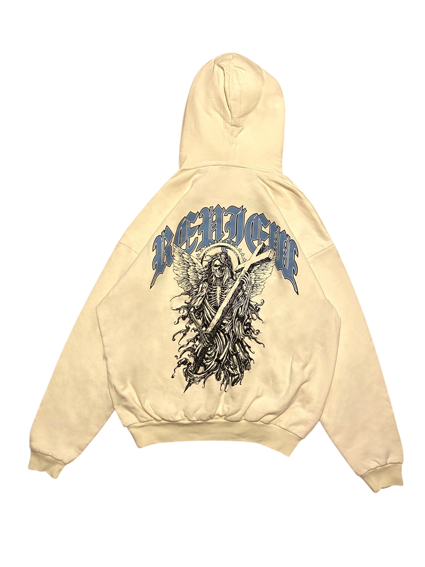 RW Krem Old School Oversize Hoodie 