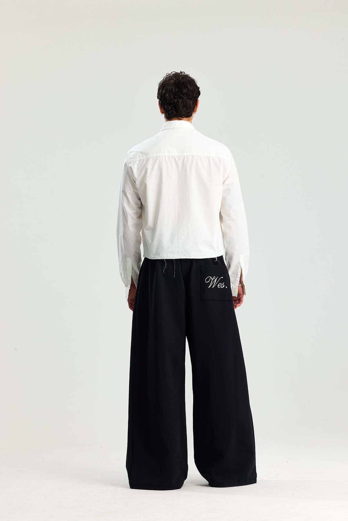 Wes Nakış Detay Premium Baggy Kumaş Pantolon