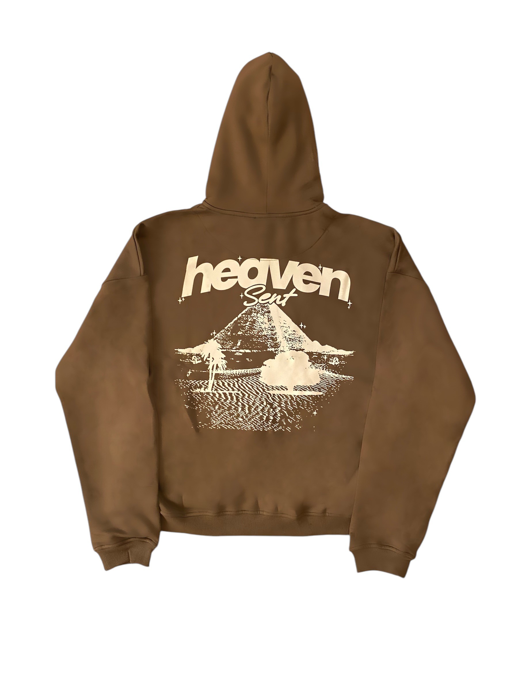 Heaven Kahverengi Oversize Zipper Hoodie