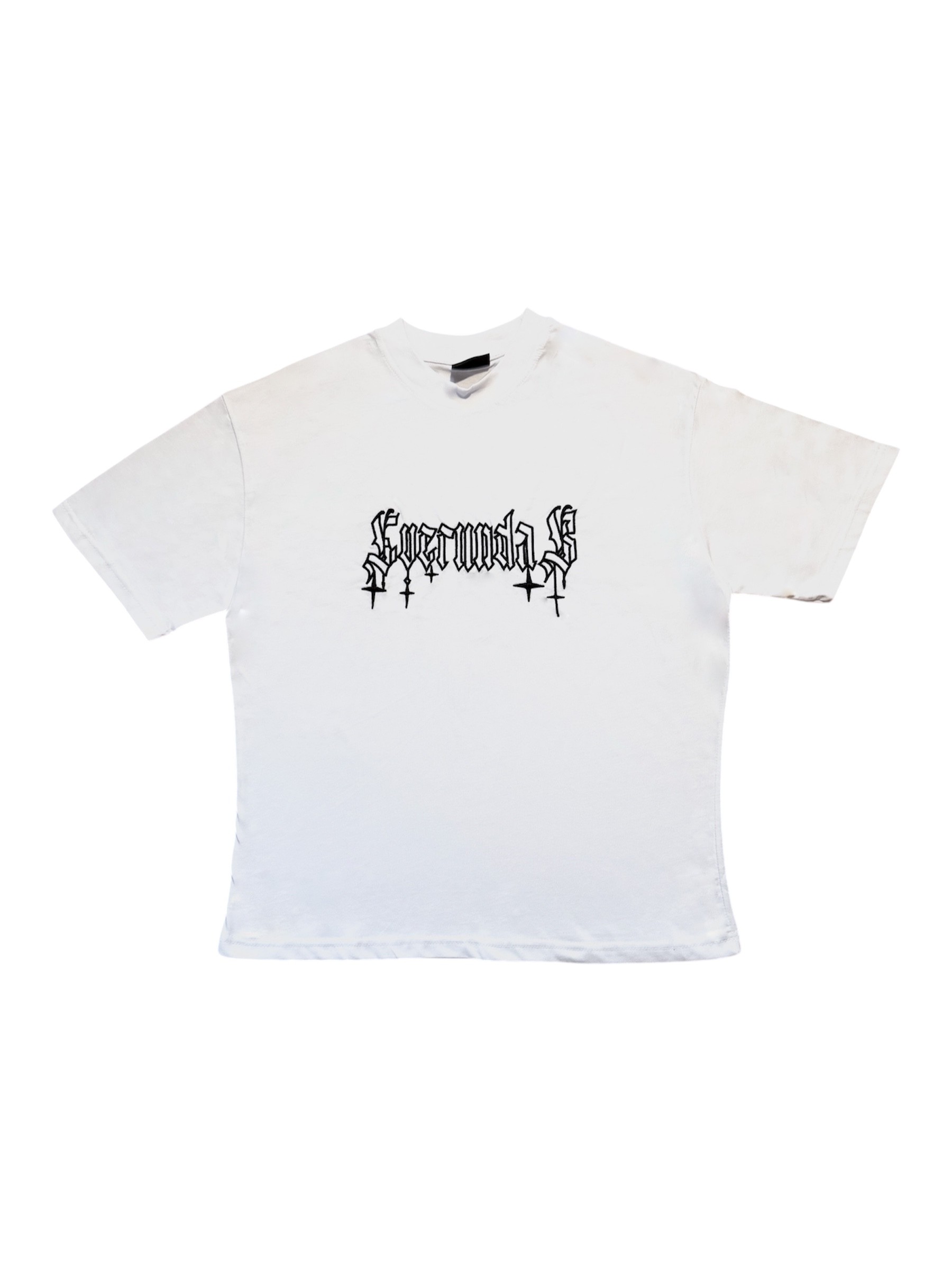 White Symbo Nakış Detay Oversize Tişört 