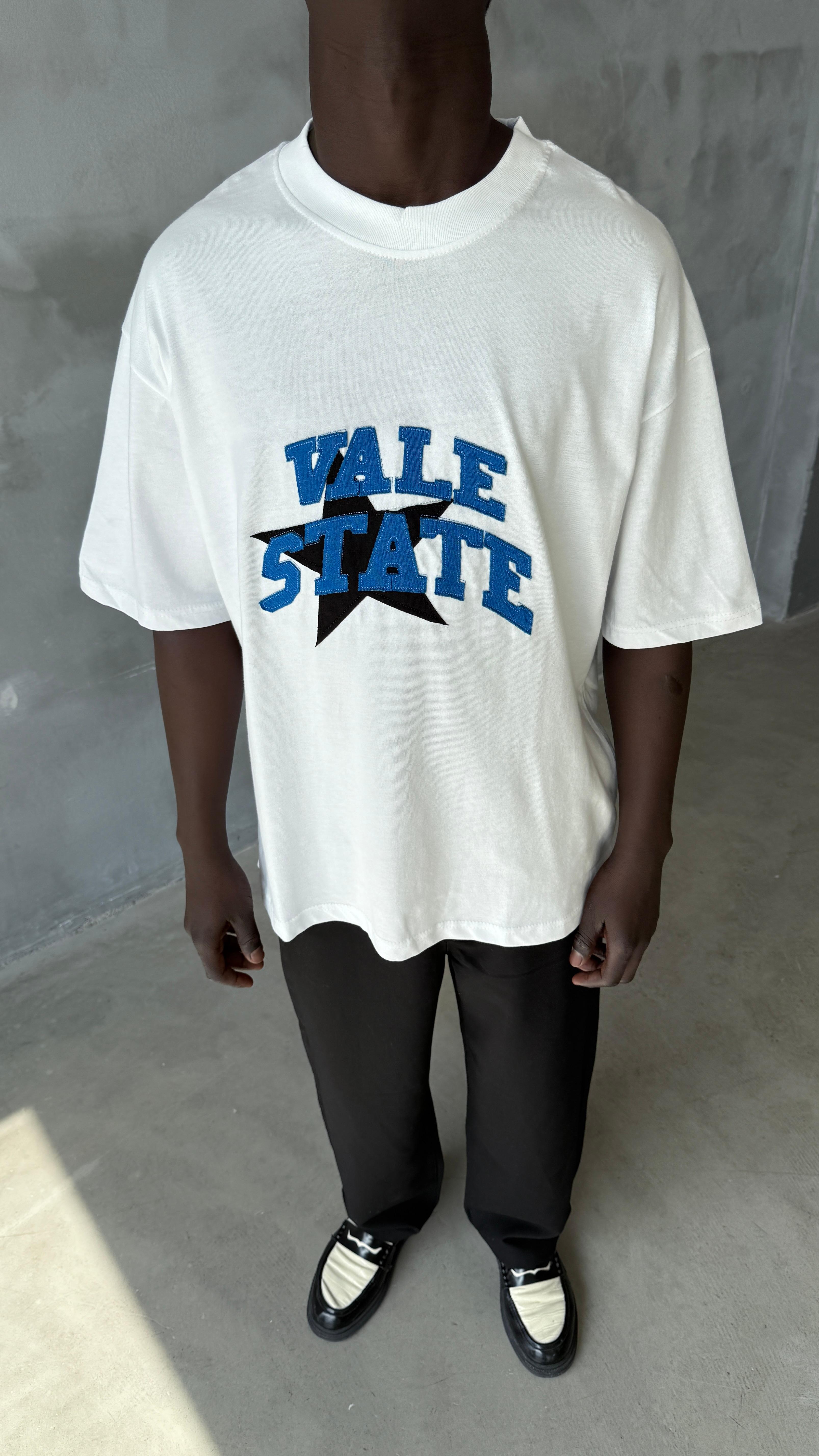 White Vale Patchwork Oversize Tişört 